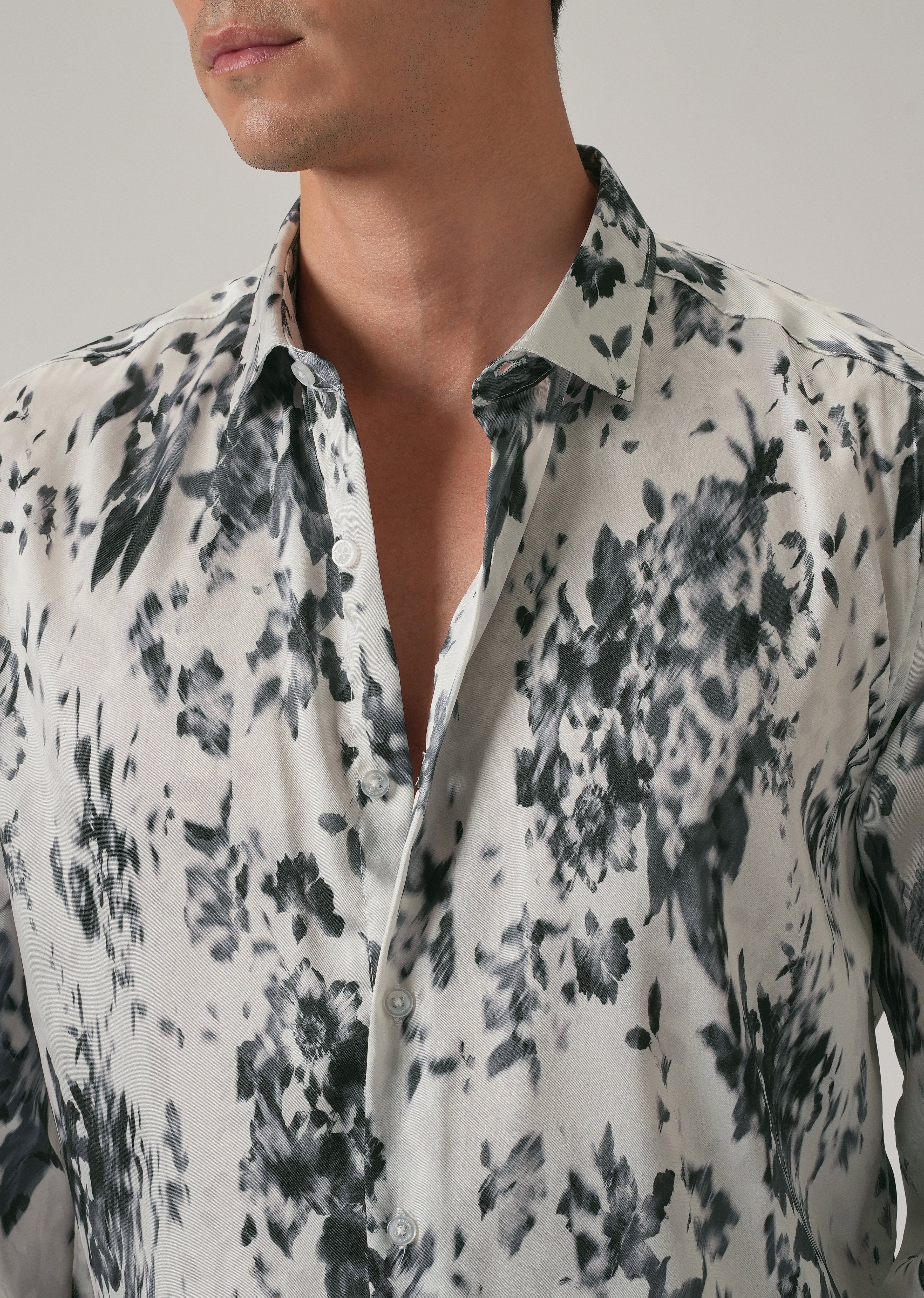 Ink Bloom Print Shirt - Image 5