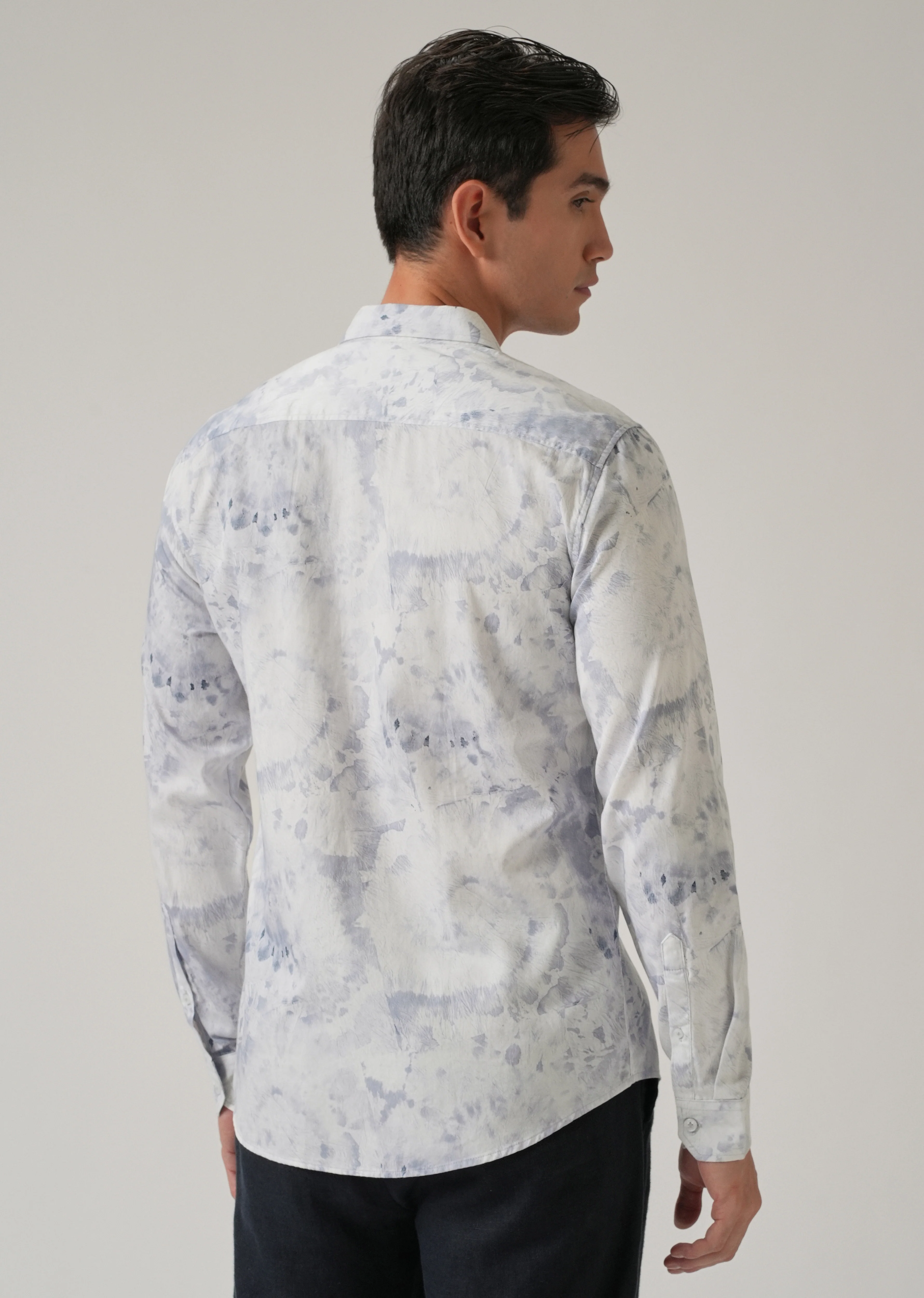 Ink Blue Print Shirt - Image 2