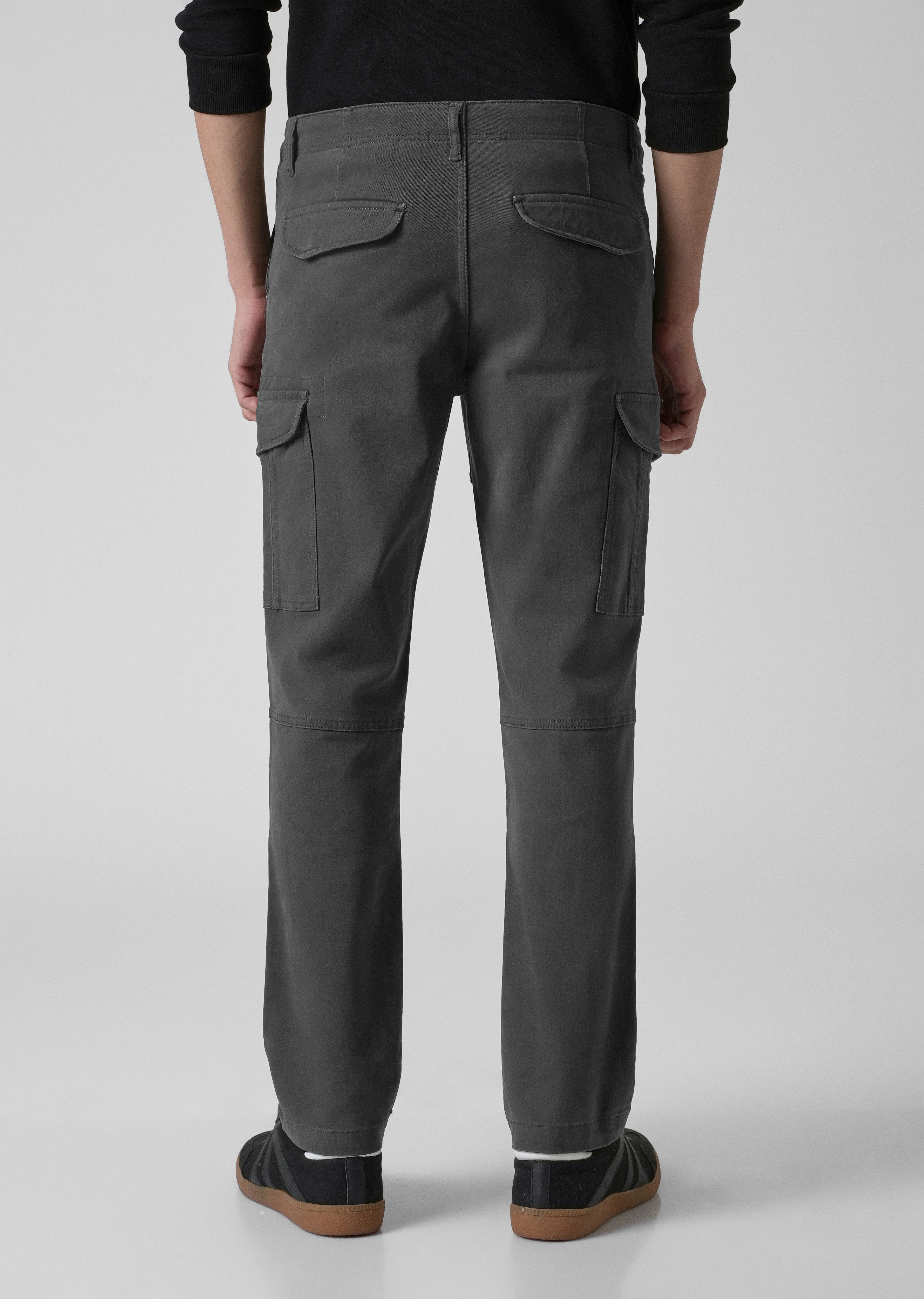 Iron Grey Regular Fit Cargo Pant - Image 2
