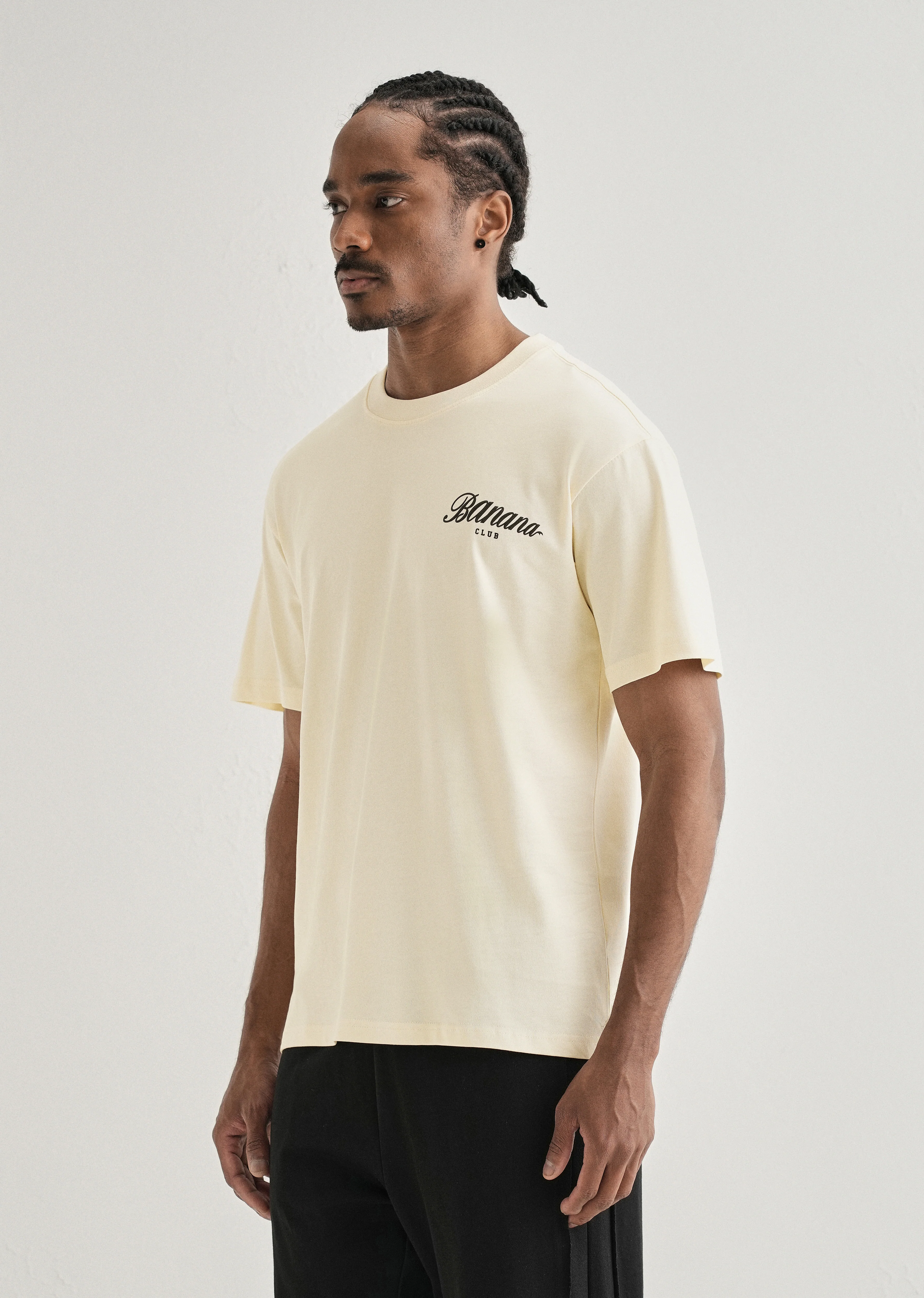 Ivory Embossed Printed Oversized T-shirt - Image 4