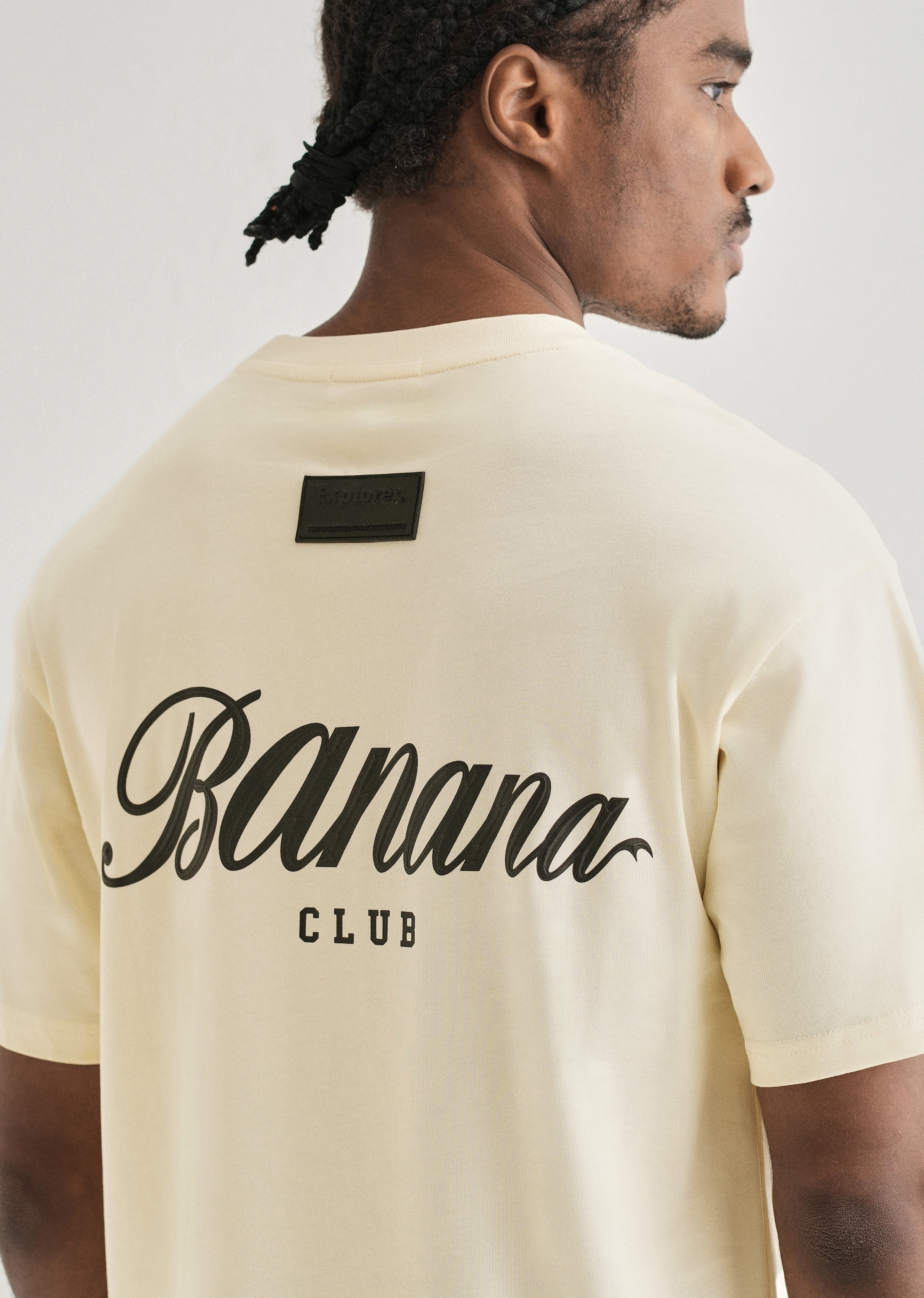 Ivory Embossed Printed Oversized T-shirt - Image 5