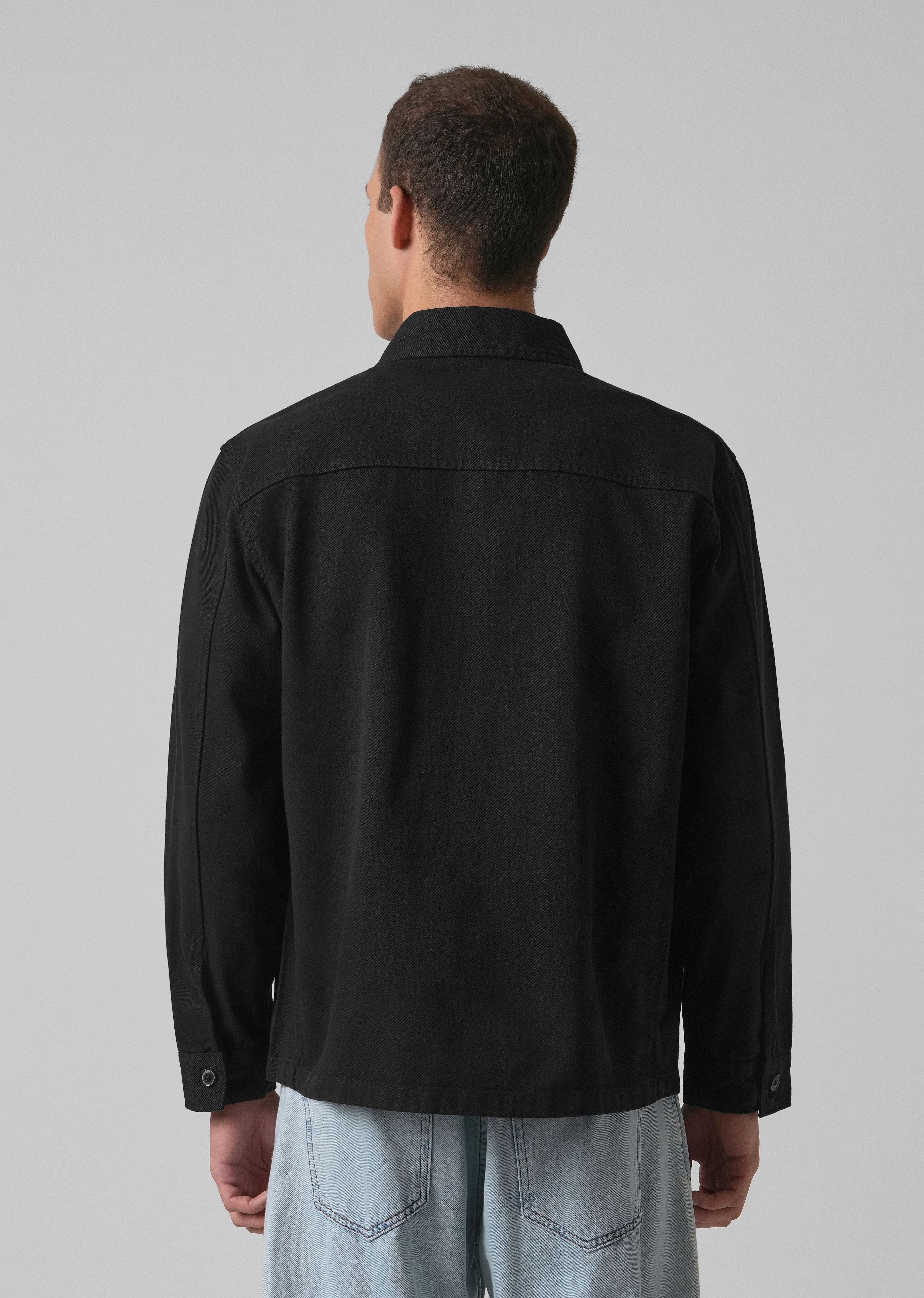 Jade Black Cotton Drill Jacket - Image 2