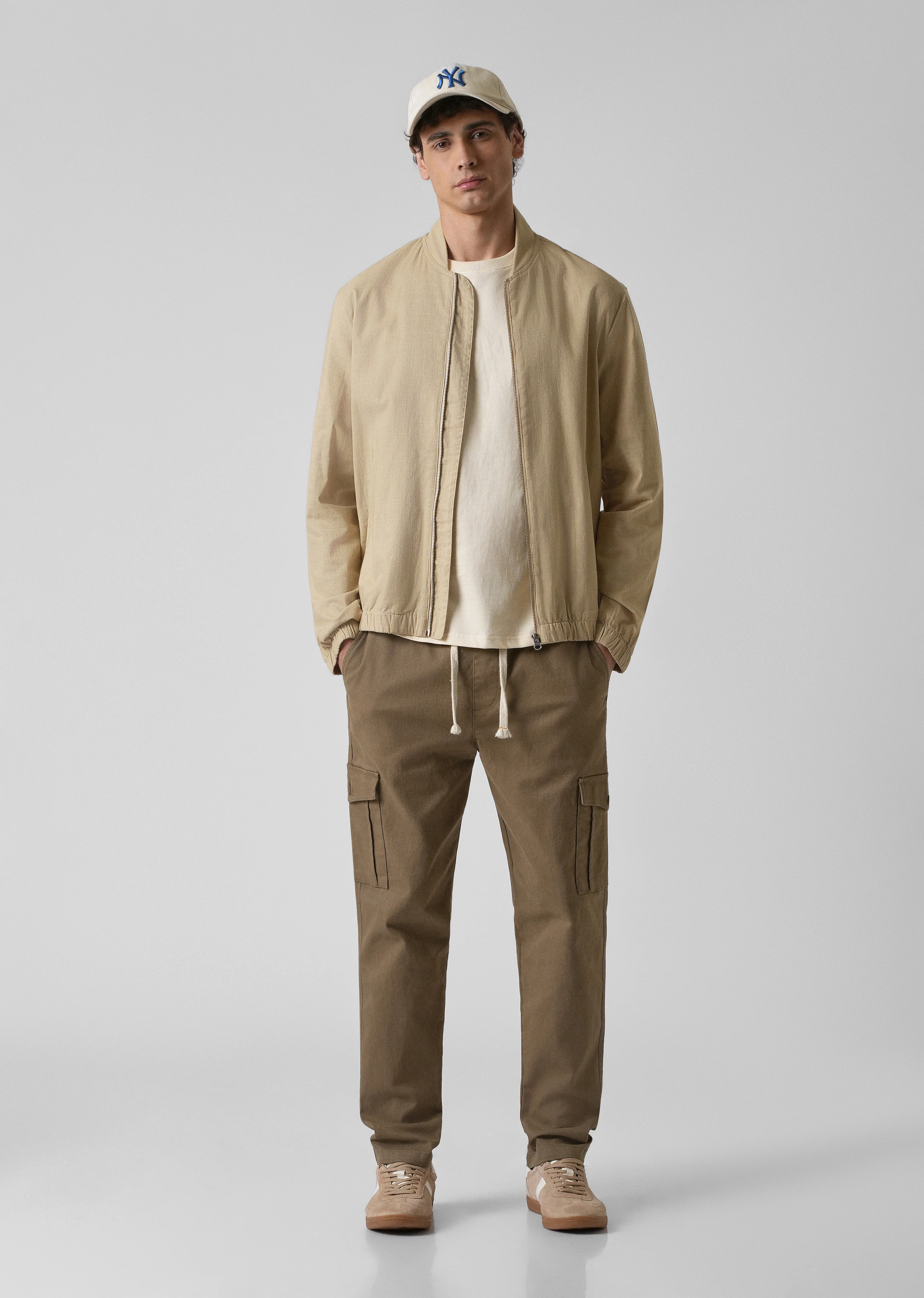 Khaki Regular Fit Cargo Pant - Image 6