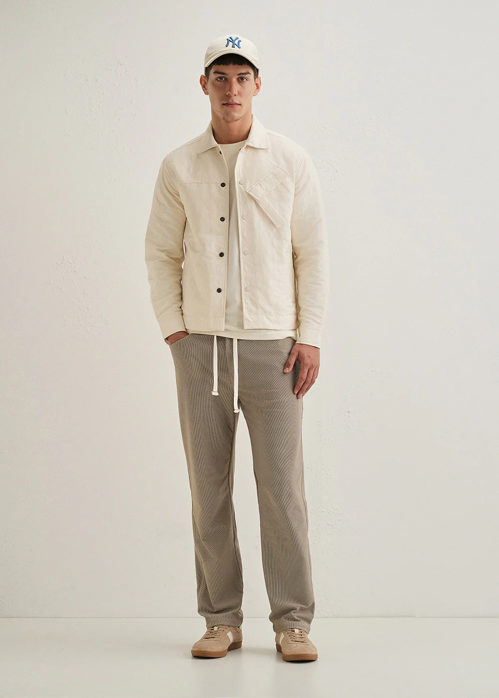 Khaki Straight Fit Corduroy Pants - Image 6