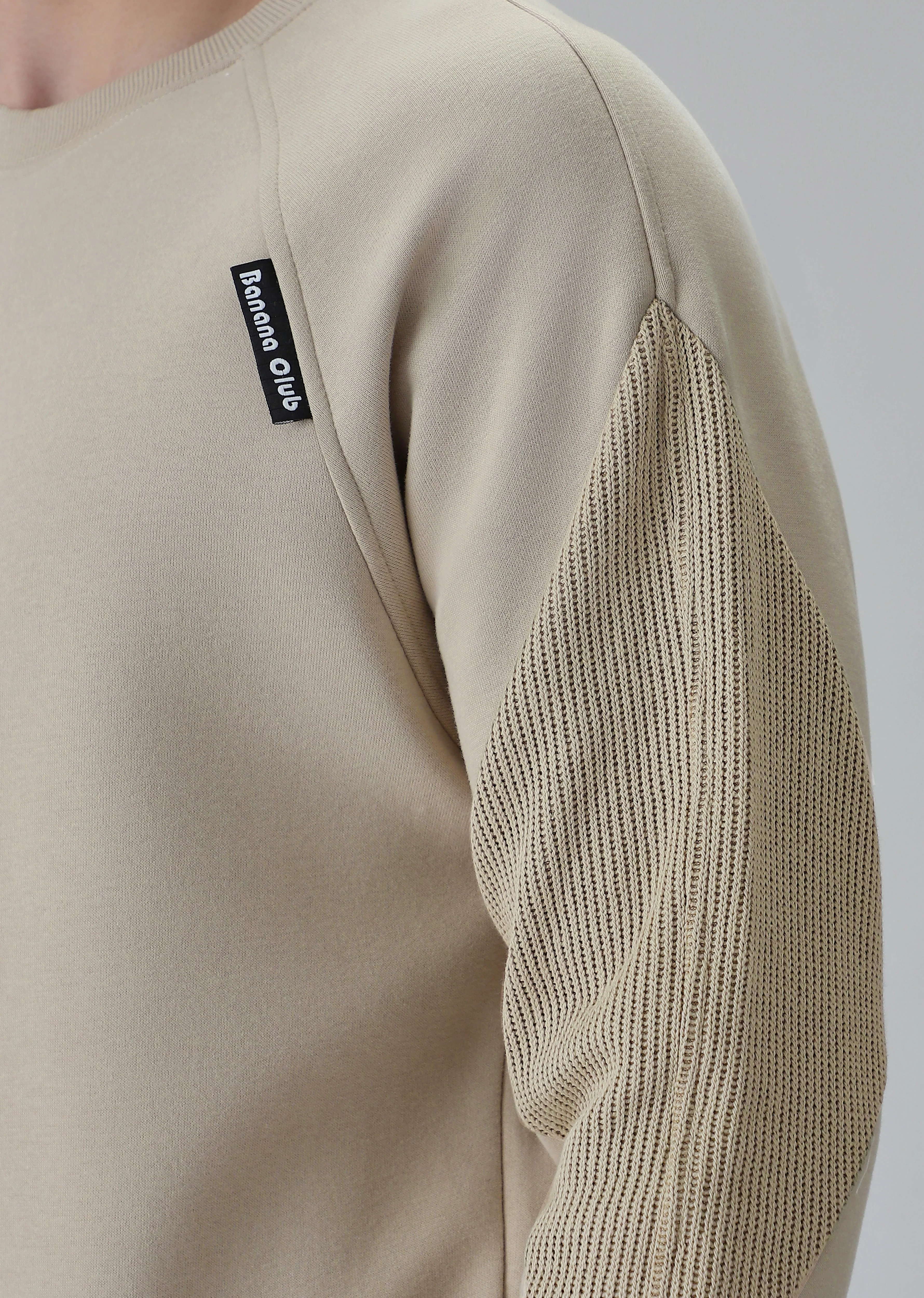 Knit Cut and Sew Cream Sweatshirt - Image 5