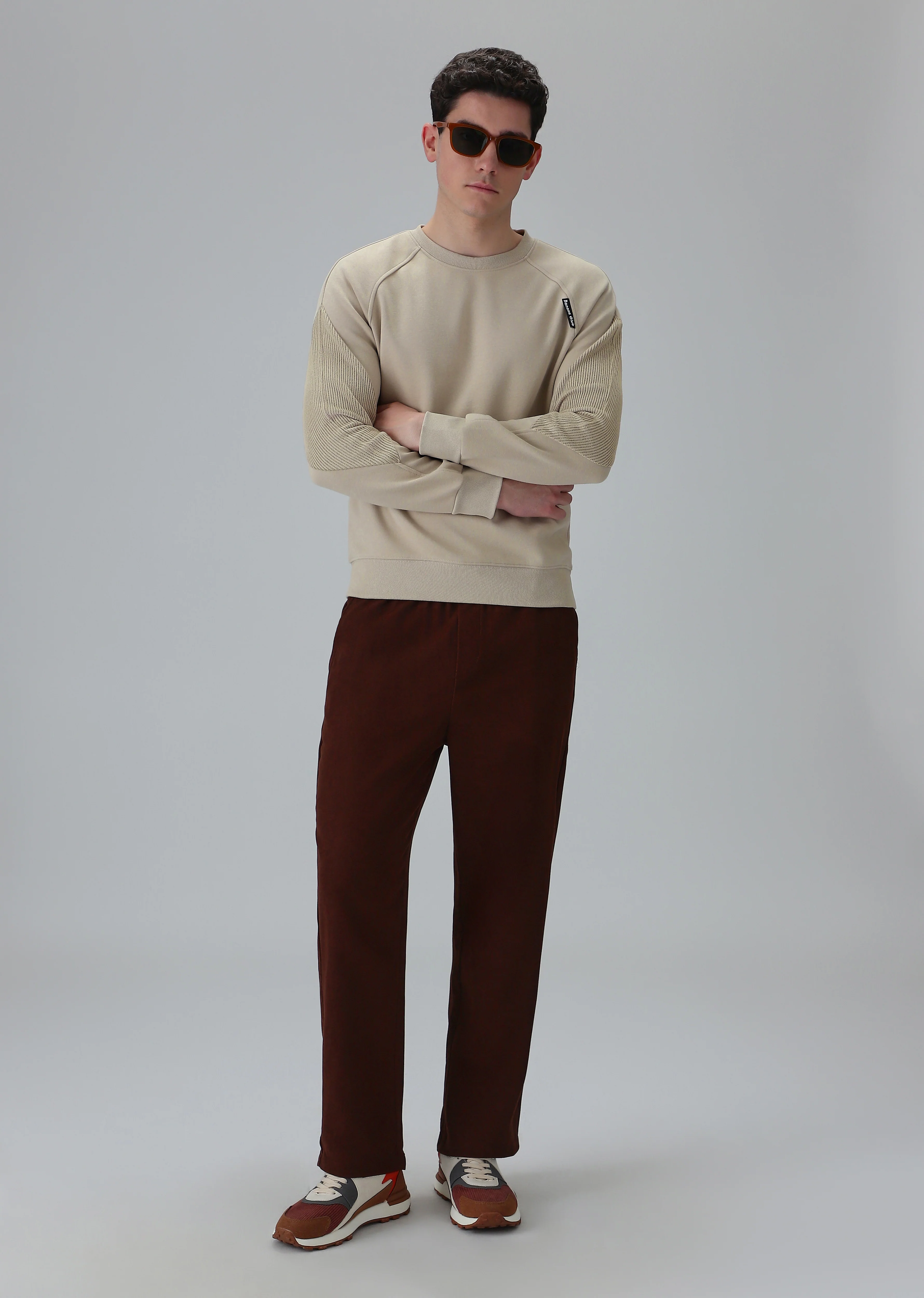 Knit Cut and Sew Cream Sweatshirt - Image 6