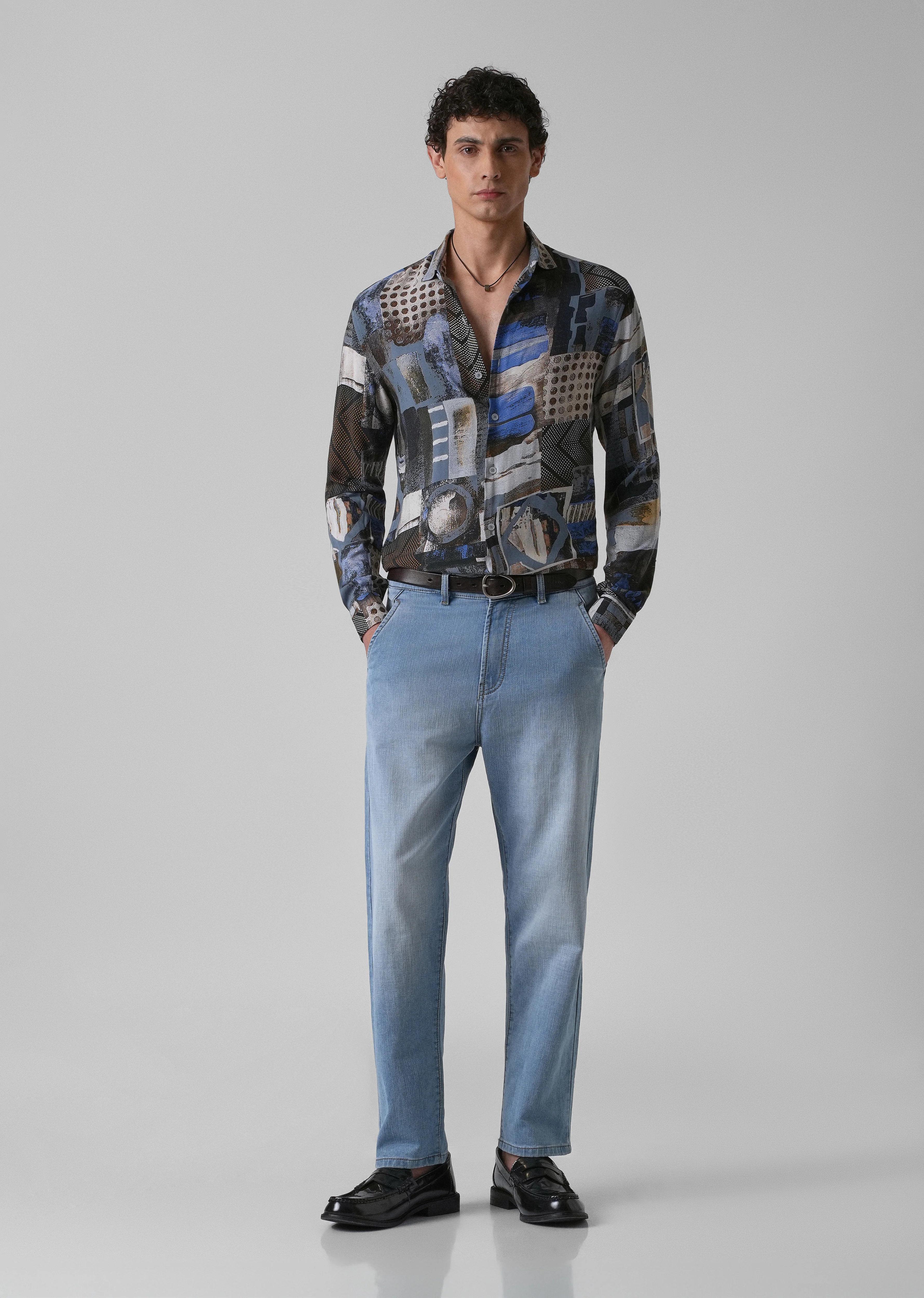 Lattice Azure Feather shirt - Image 6