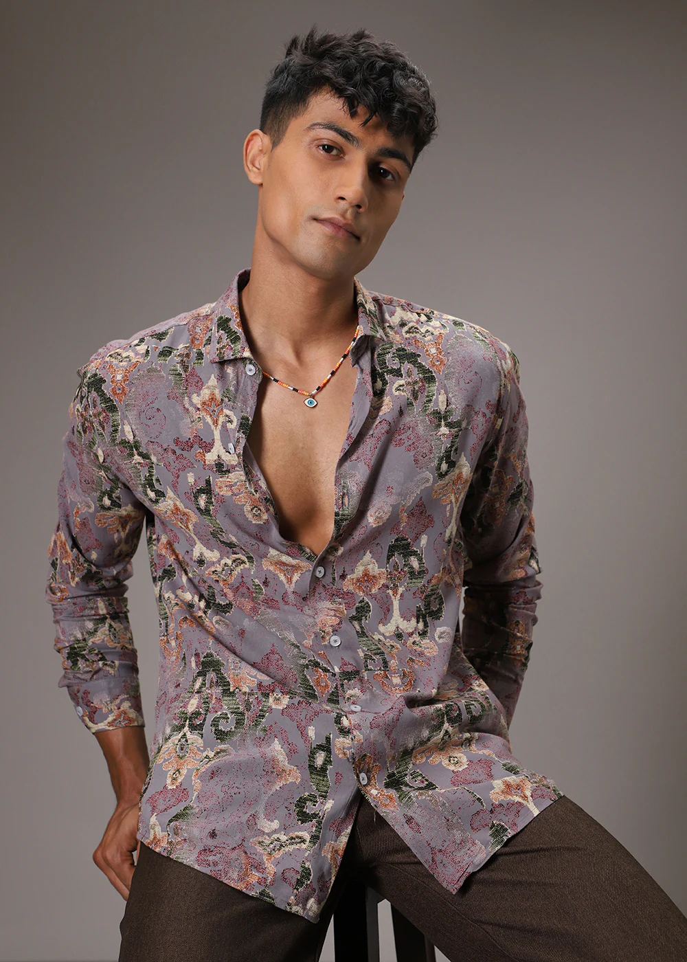 Lattice Lavender Feather Shirt - Image 7