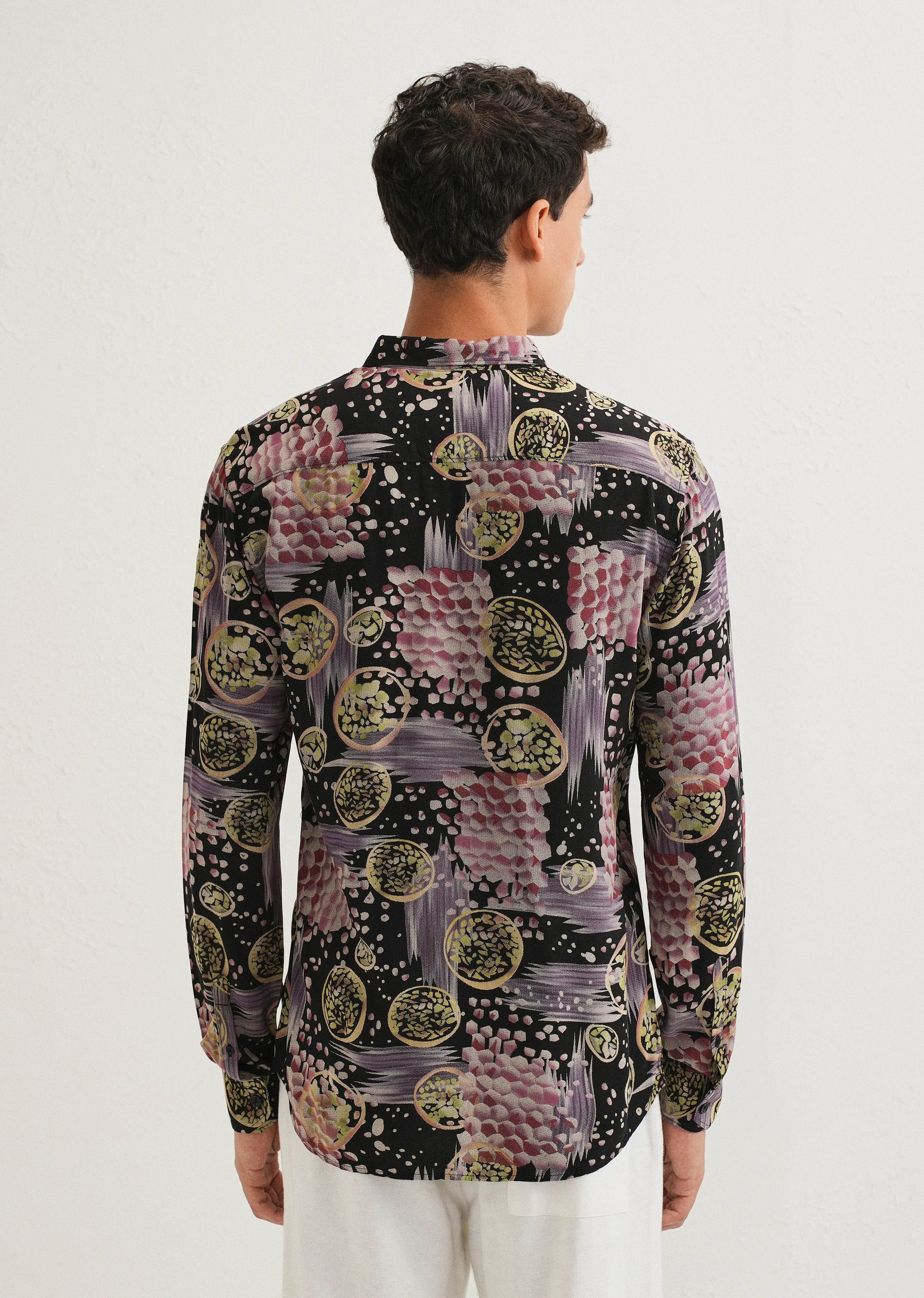 Lavender Abstract Feather Shirt - Image 2