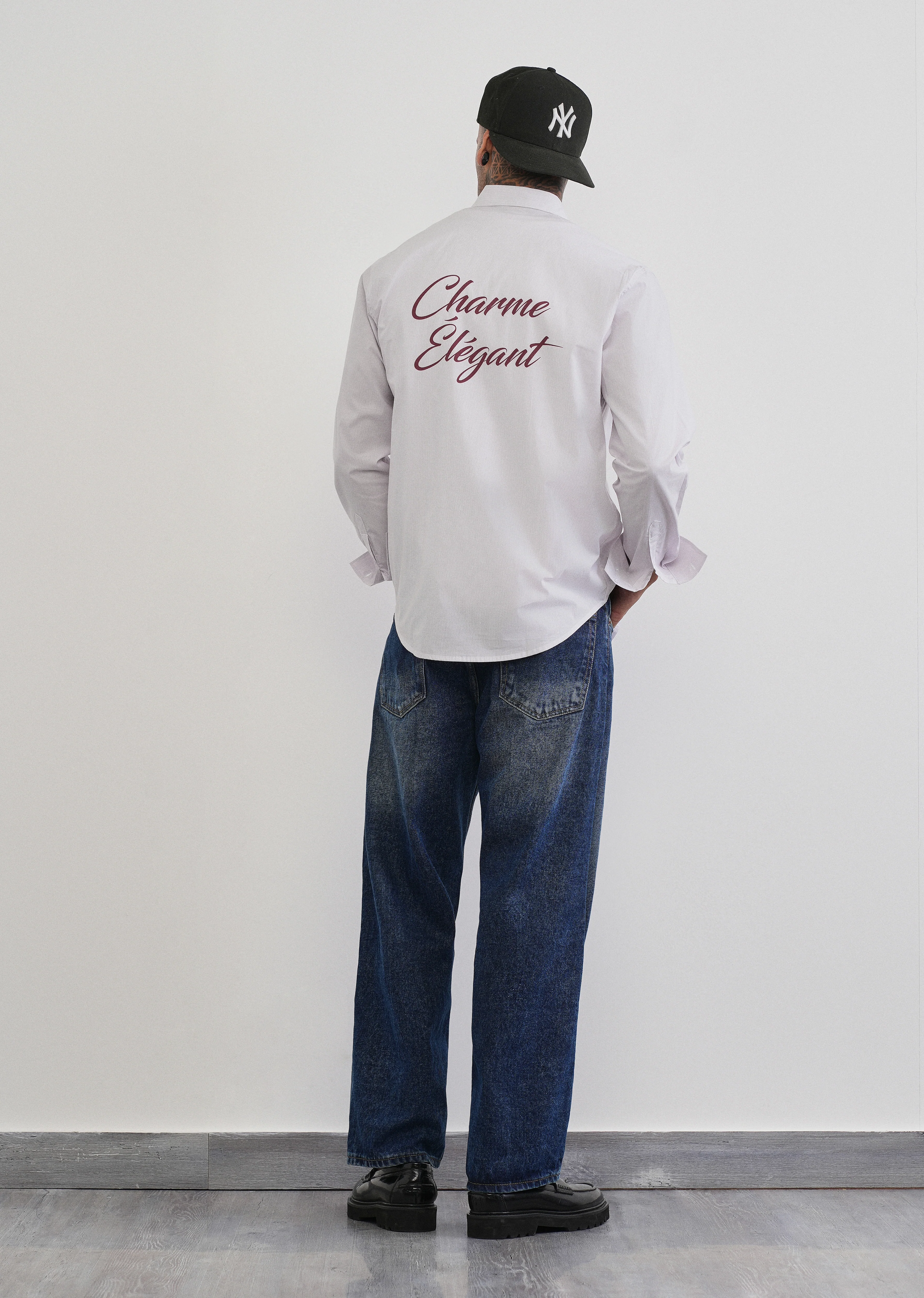 Lavender Back Printed Stripe Shirt - Image 7