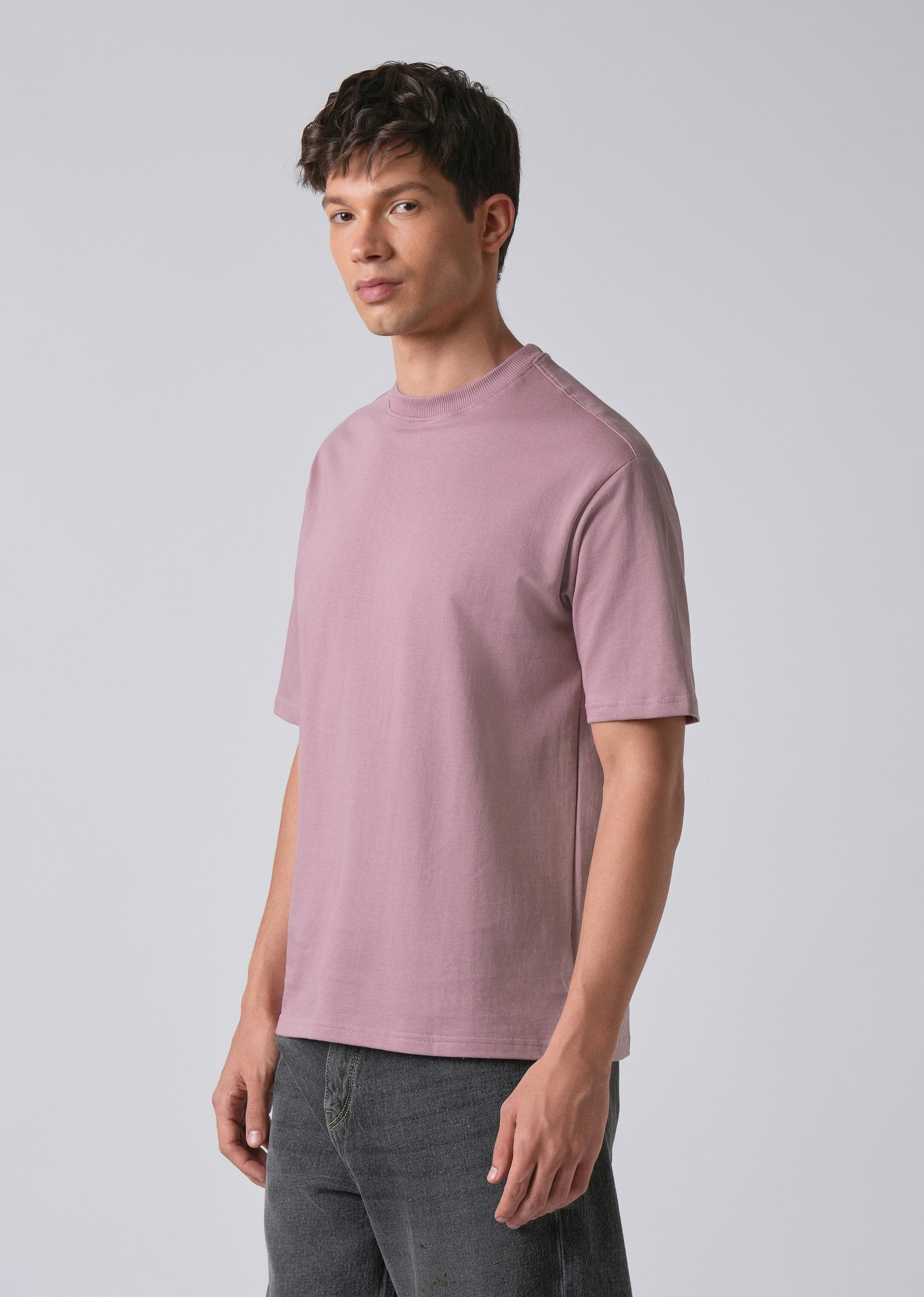 Lavender Basic Relaxed Fit T-shirt - Image 4