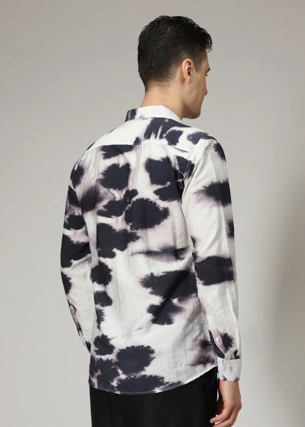 Lavender Black Wash Print Shirt - Image 4