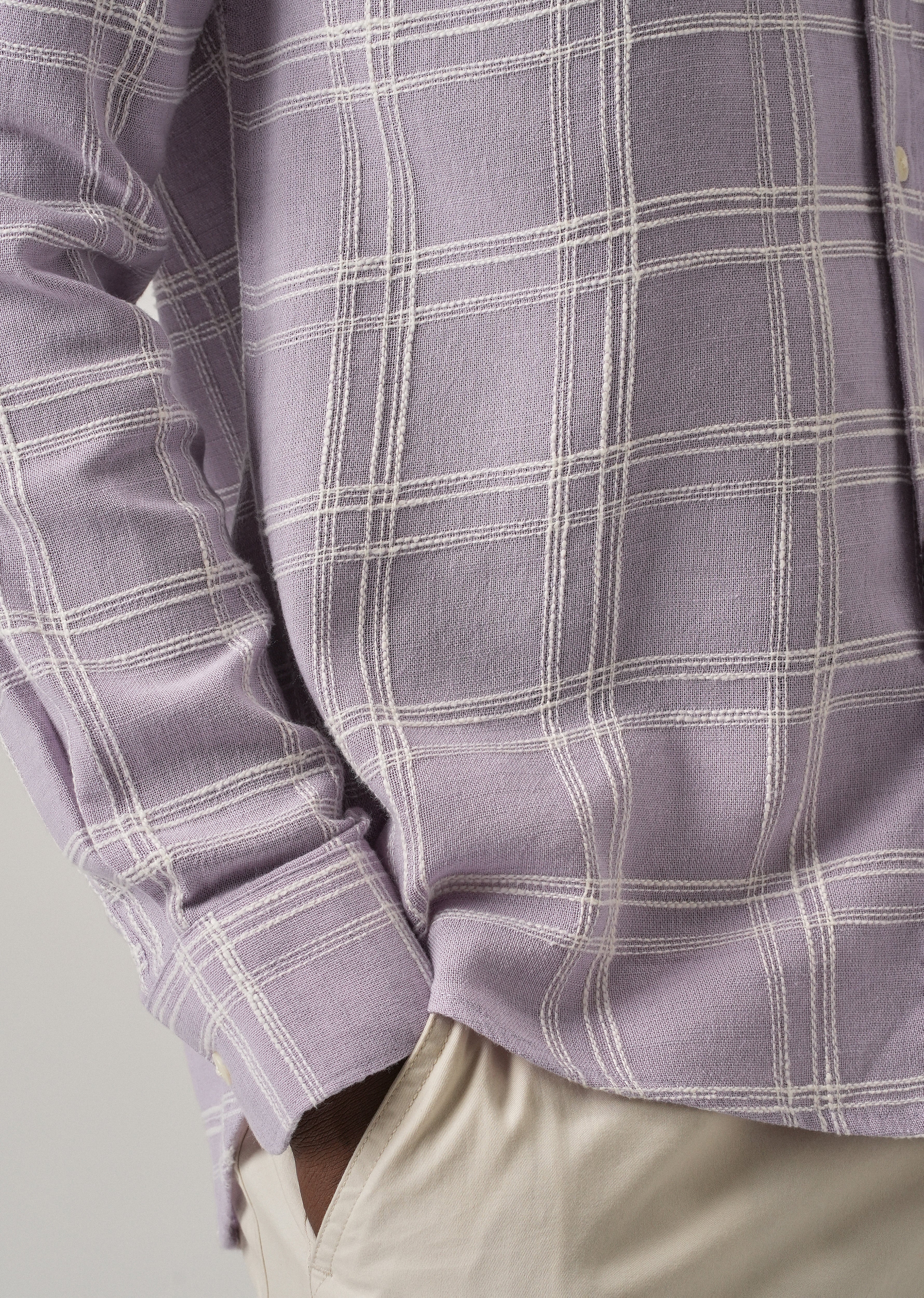 Lavender Chenille Check Shirt - Image 5