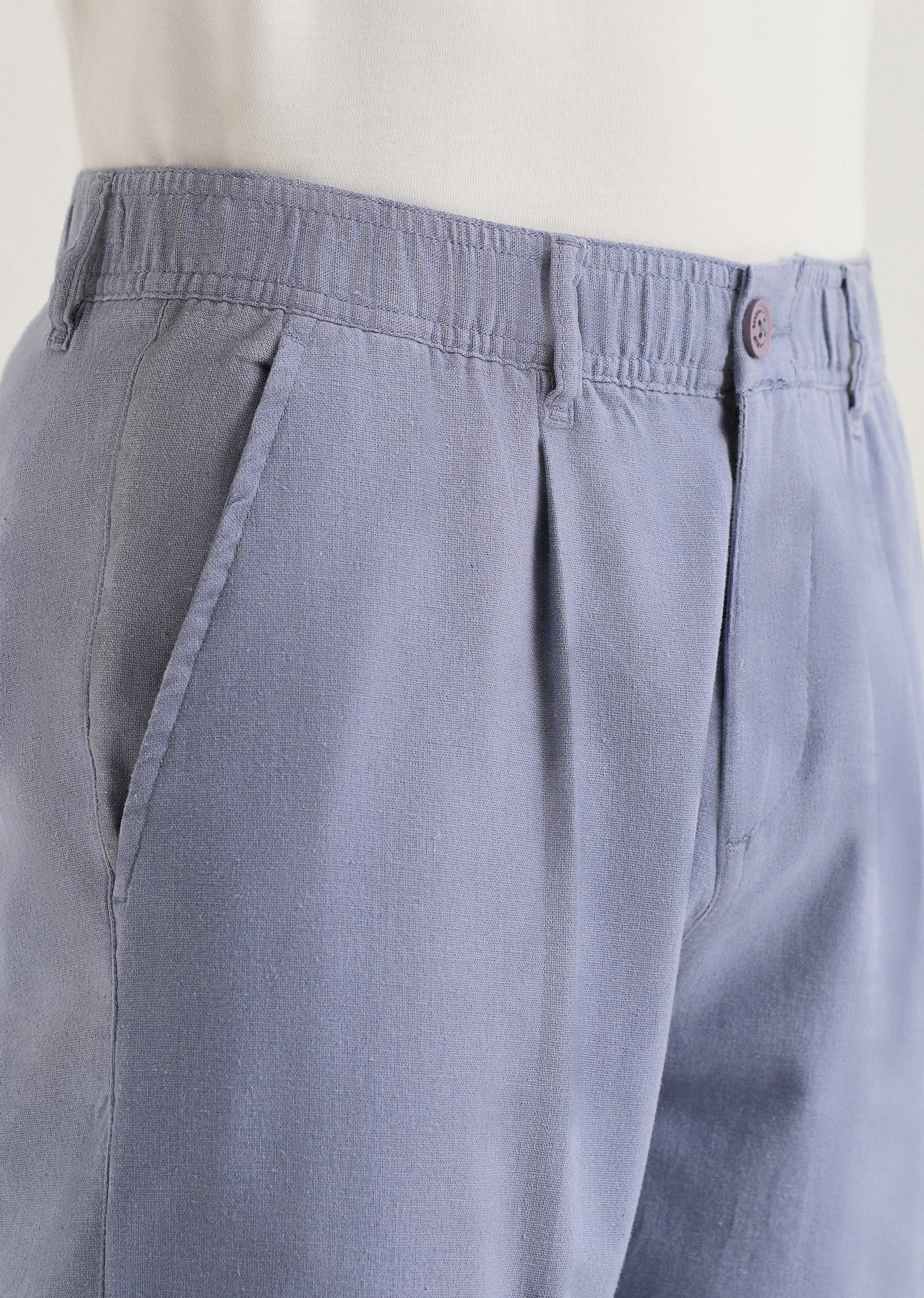 Lavender Comfort Fit Linen Pant - Image 5