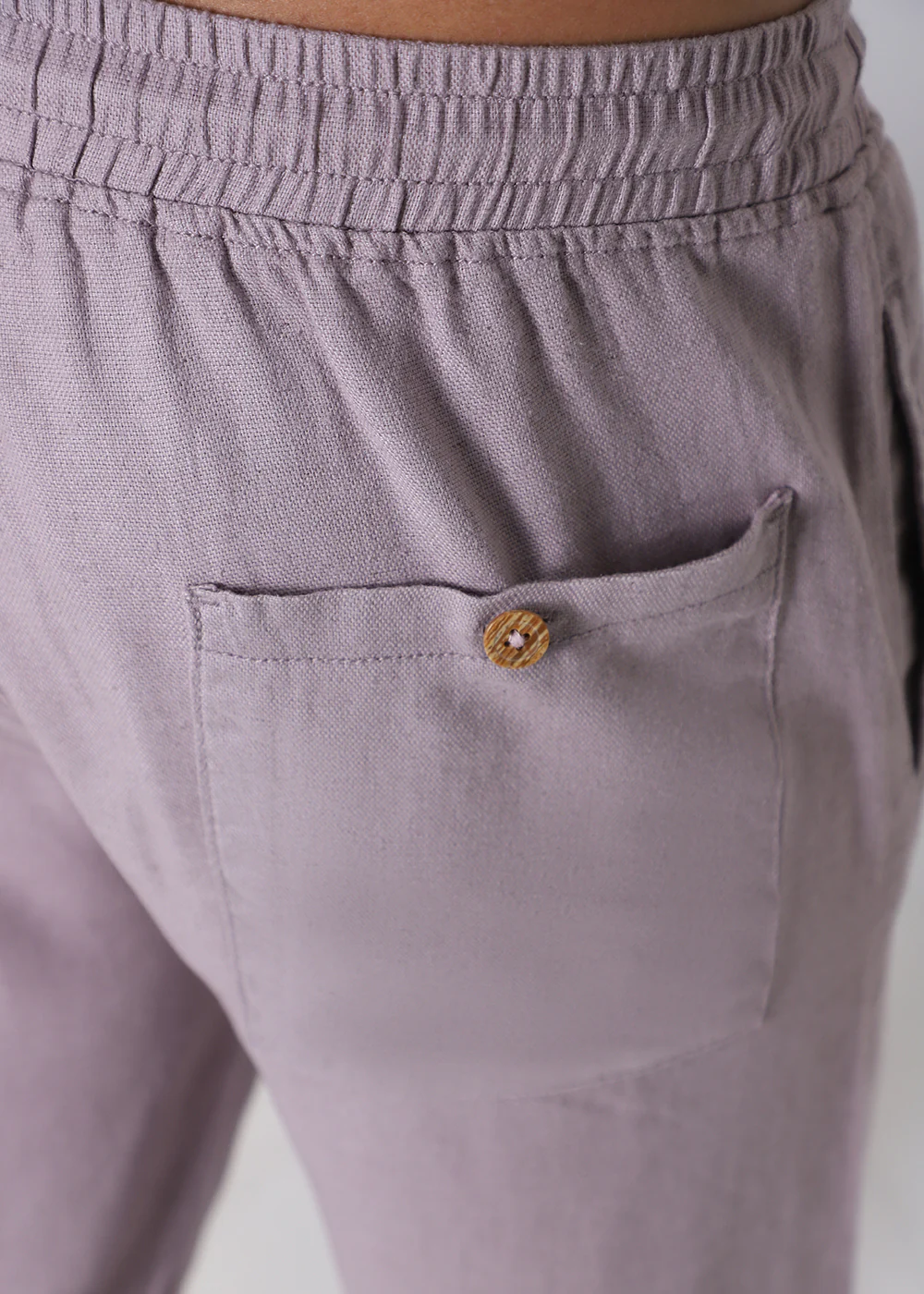 Lavender Drawstring Linen Pant - Image 5