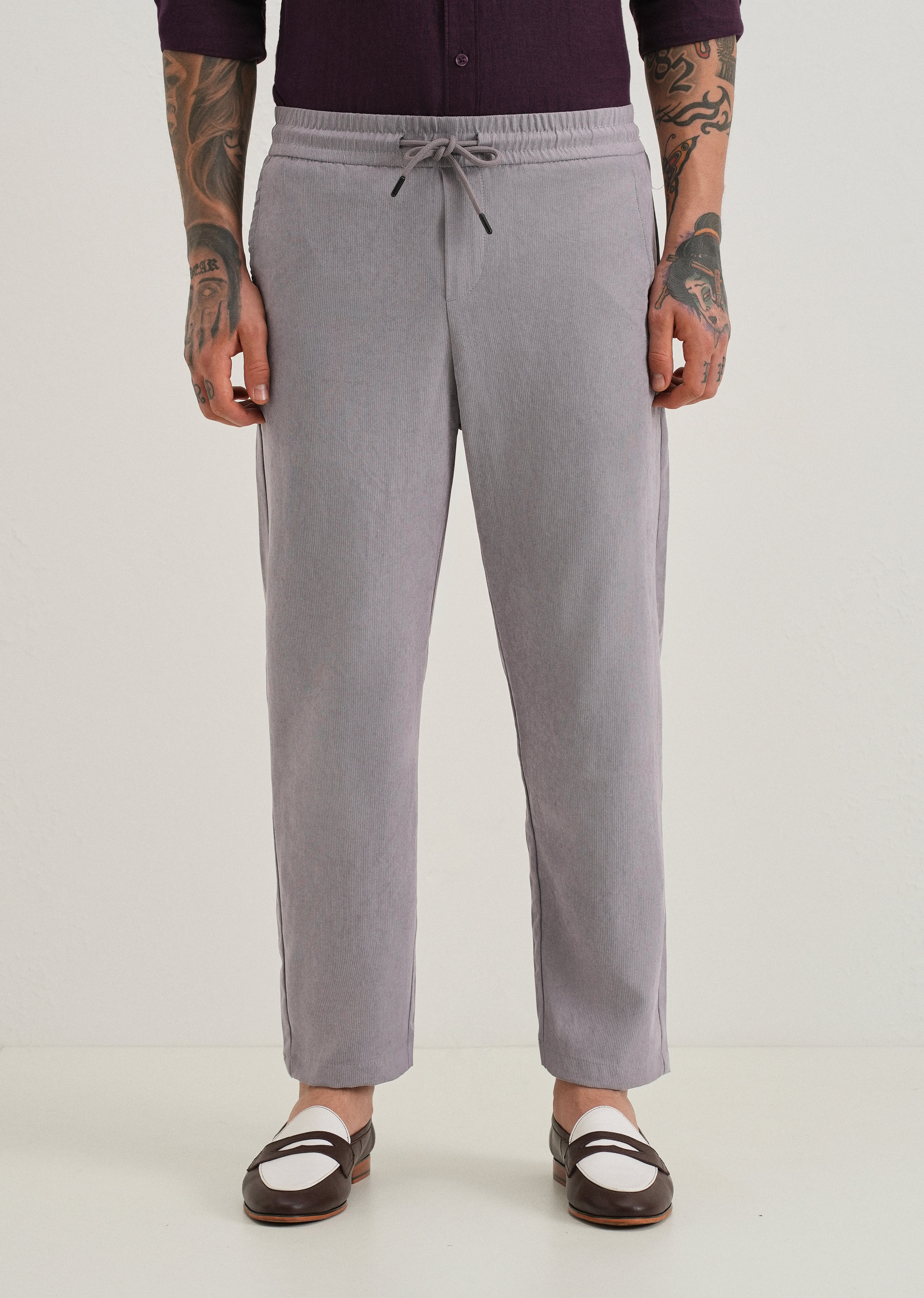 Lavender Pin Stripe Corduroy Pant - Image 4