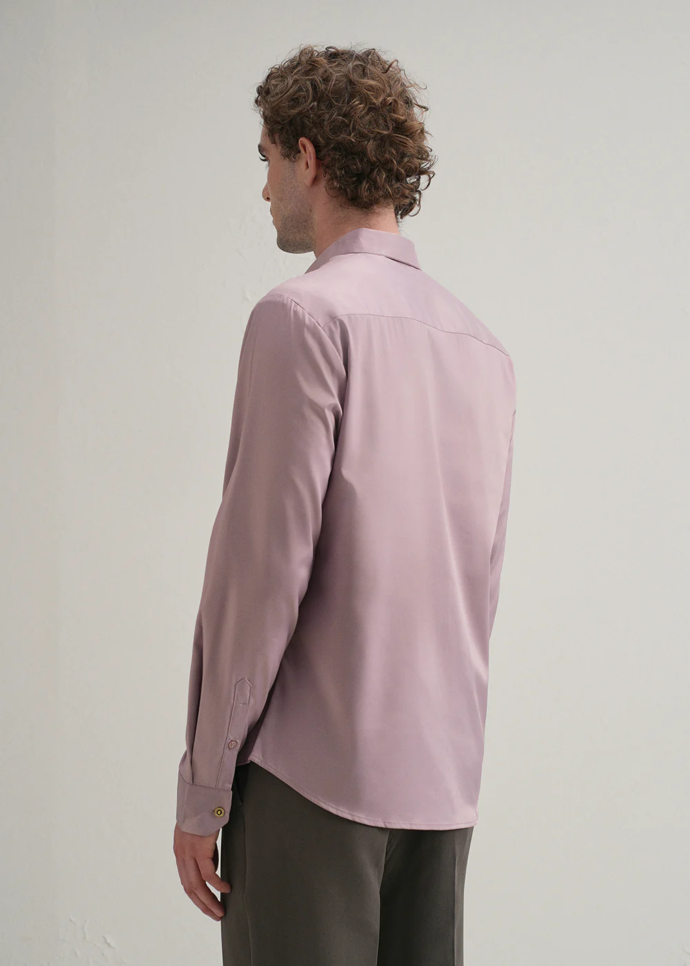 Lavender Plain Stitchless Placket Shirt - Image 4