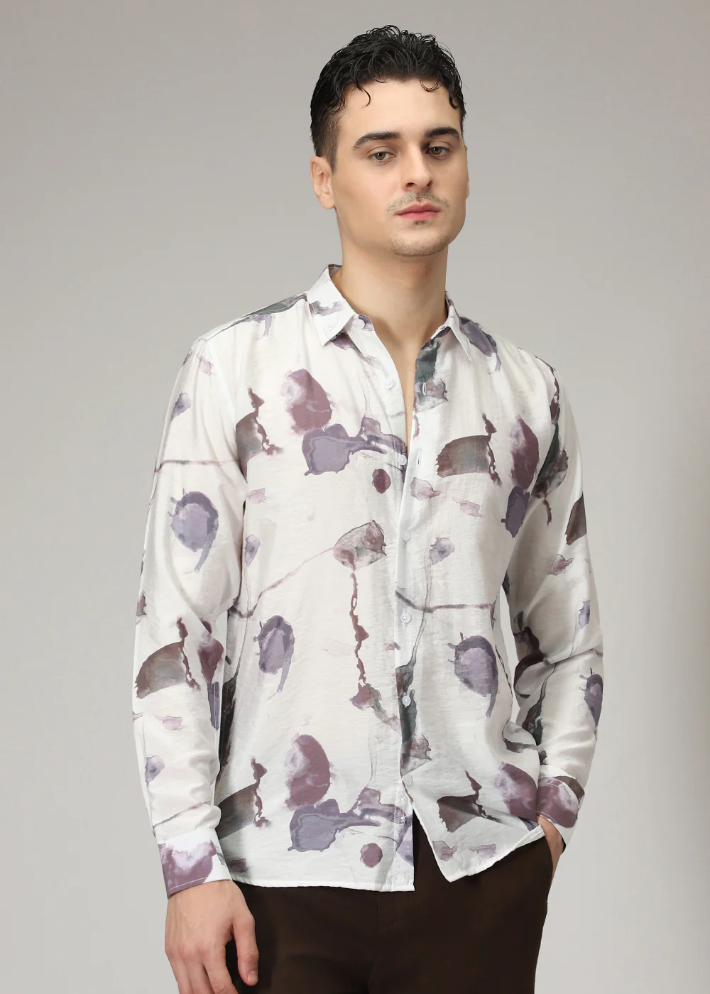 Lavender Wash Print Shirt - Image 2