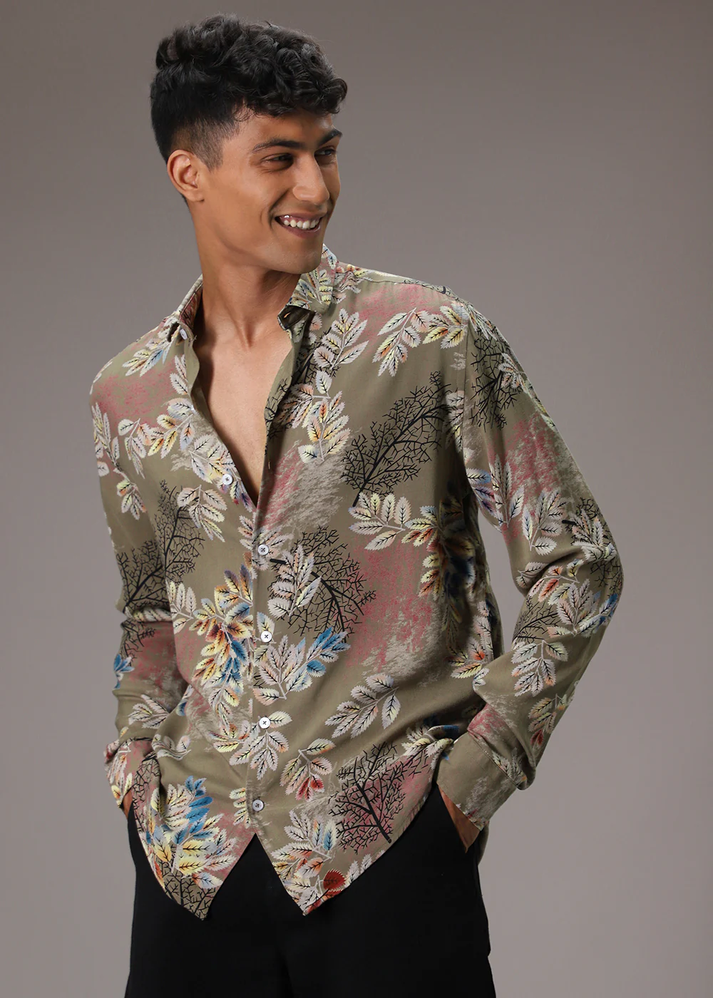 Leavescape Green Feather Shirt - Image 5