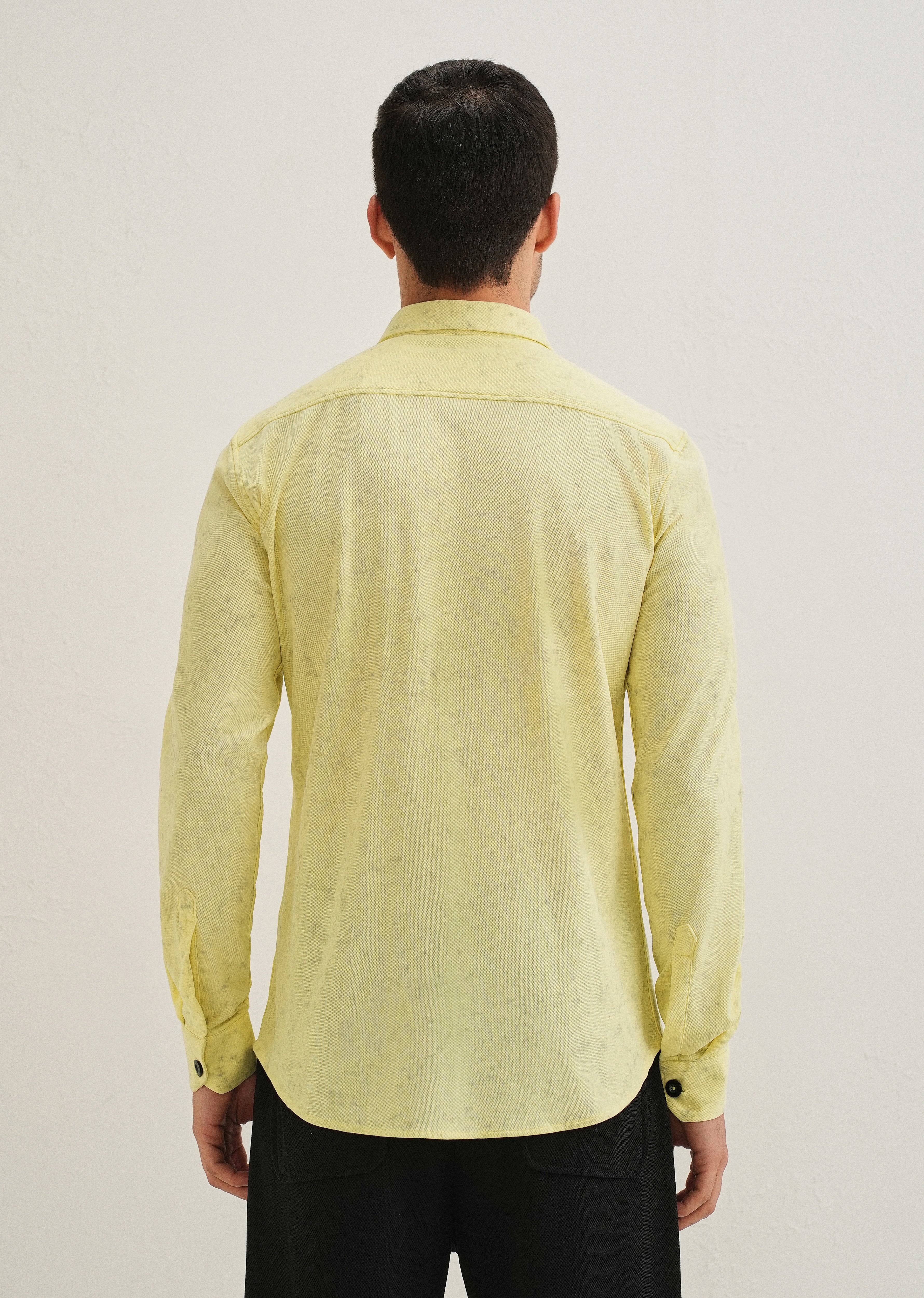 Lemon Yellow Knitted Shirt - Image 2