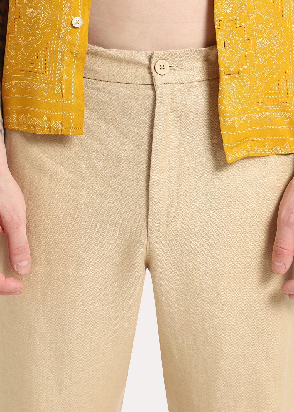 Light Beige Linen Pant - Image 6