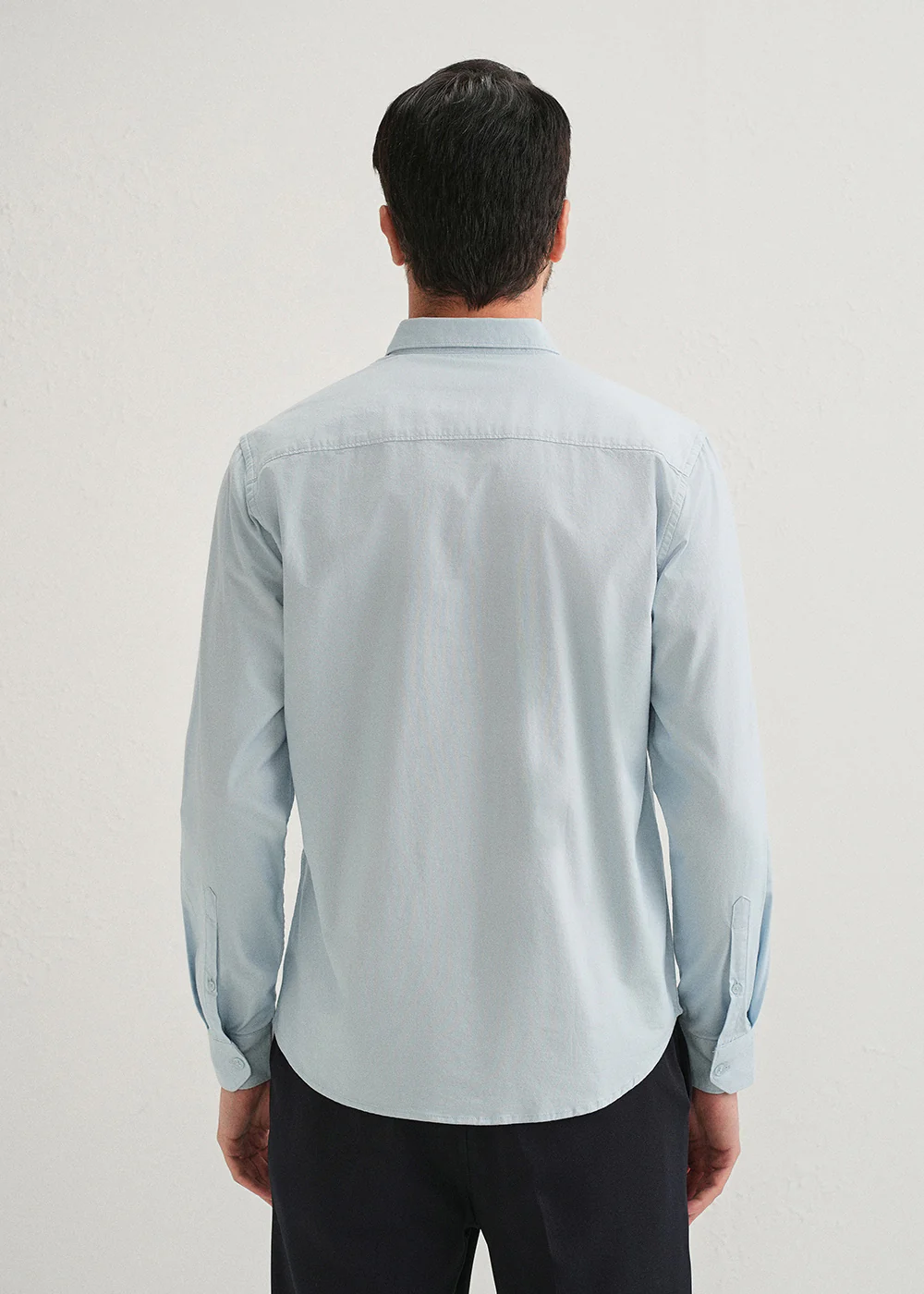 Light Blue Contrast Placket Shirt - Image 2