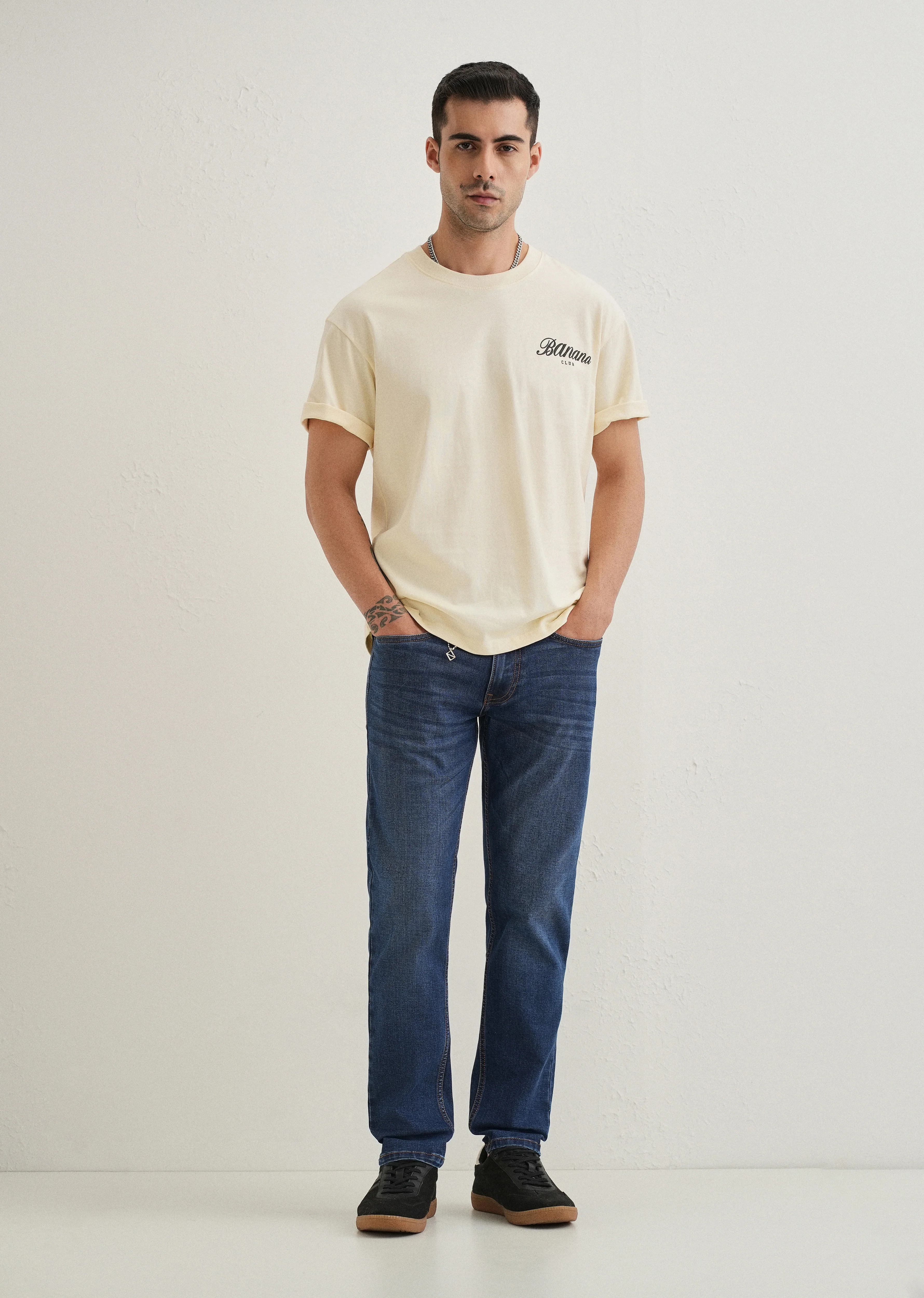 Light Blue Fade Ankle Fit Jeans - Image 6