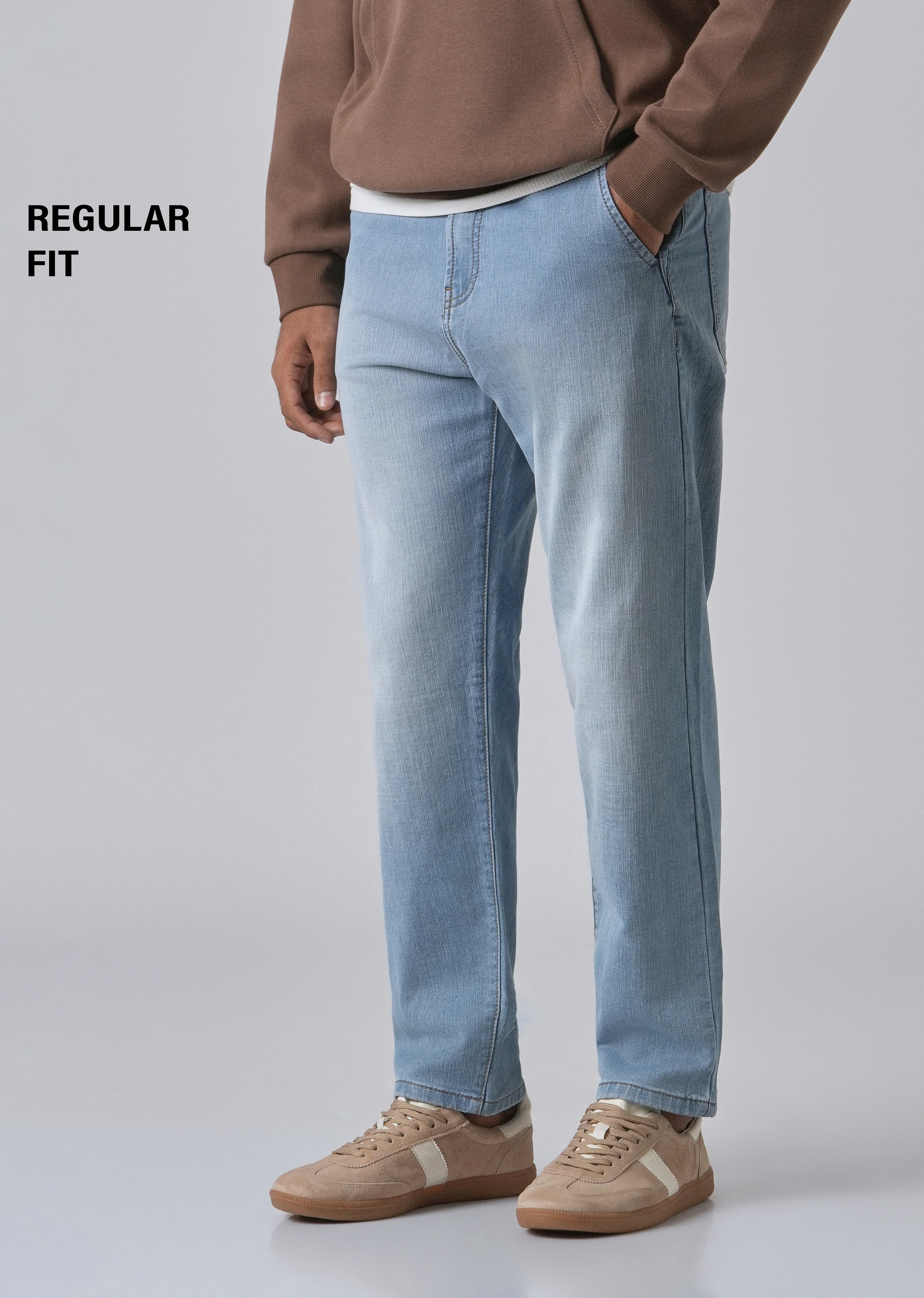 Light Blue Fade Regular Fit Denim - Image 7