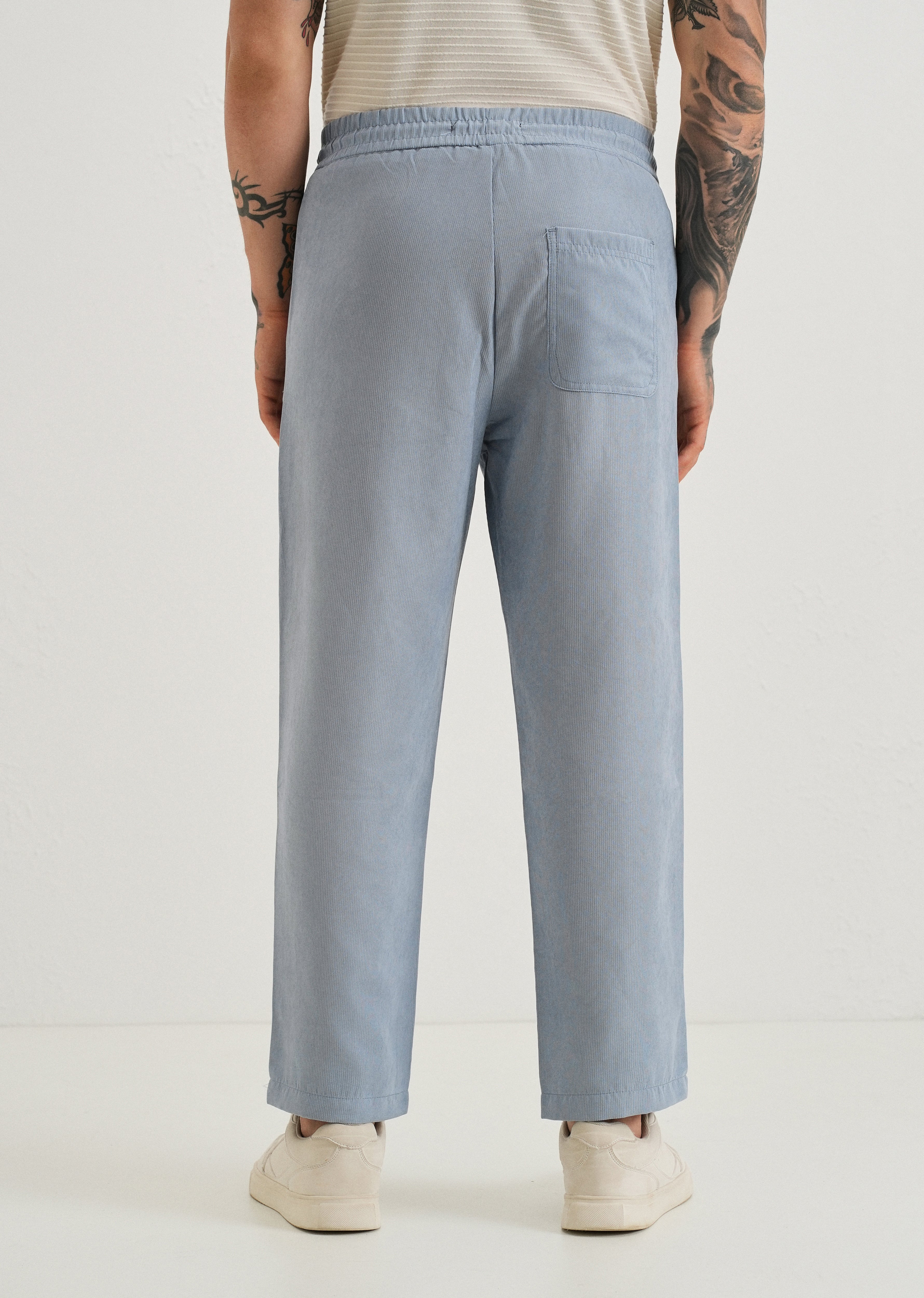 Light Blue Pin Stripe Corduroy Pant - Image 2