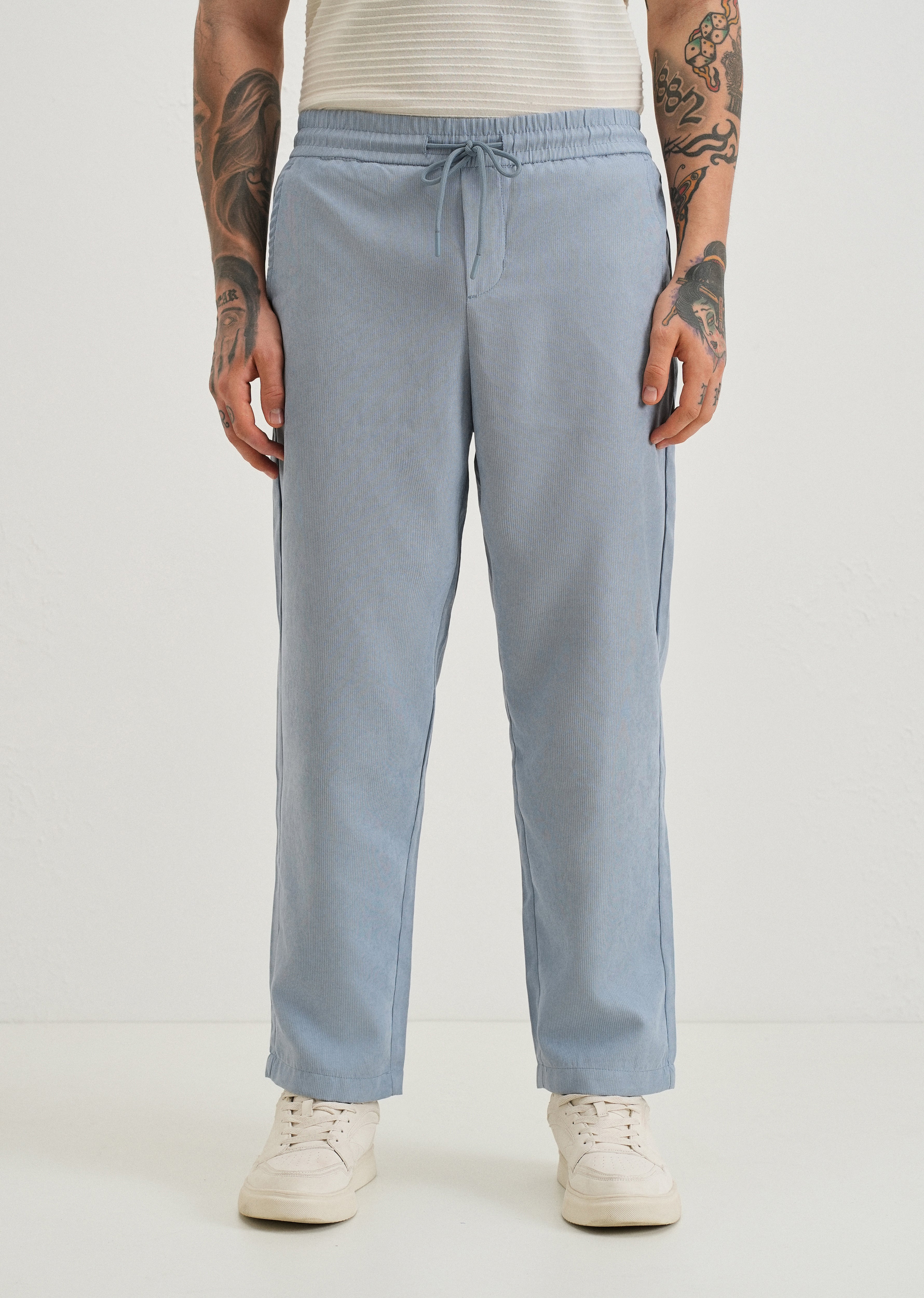 Light Blue Pin Stripe Corduroy Pant - Image 3