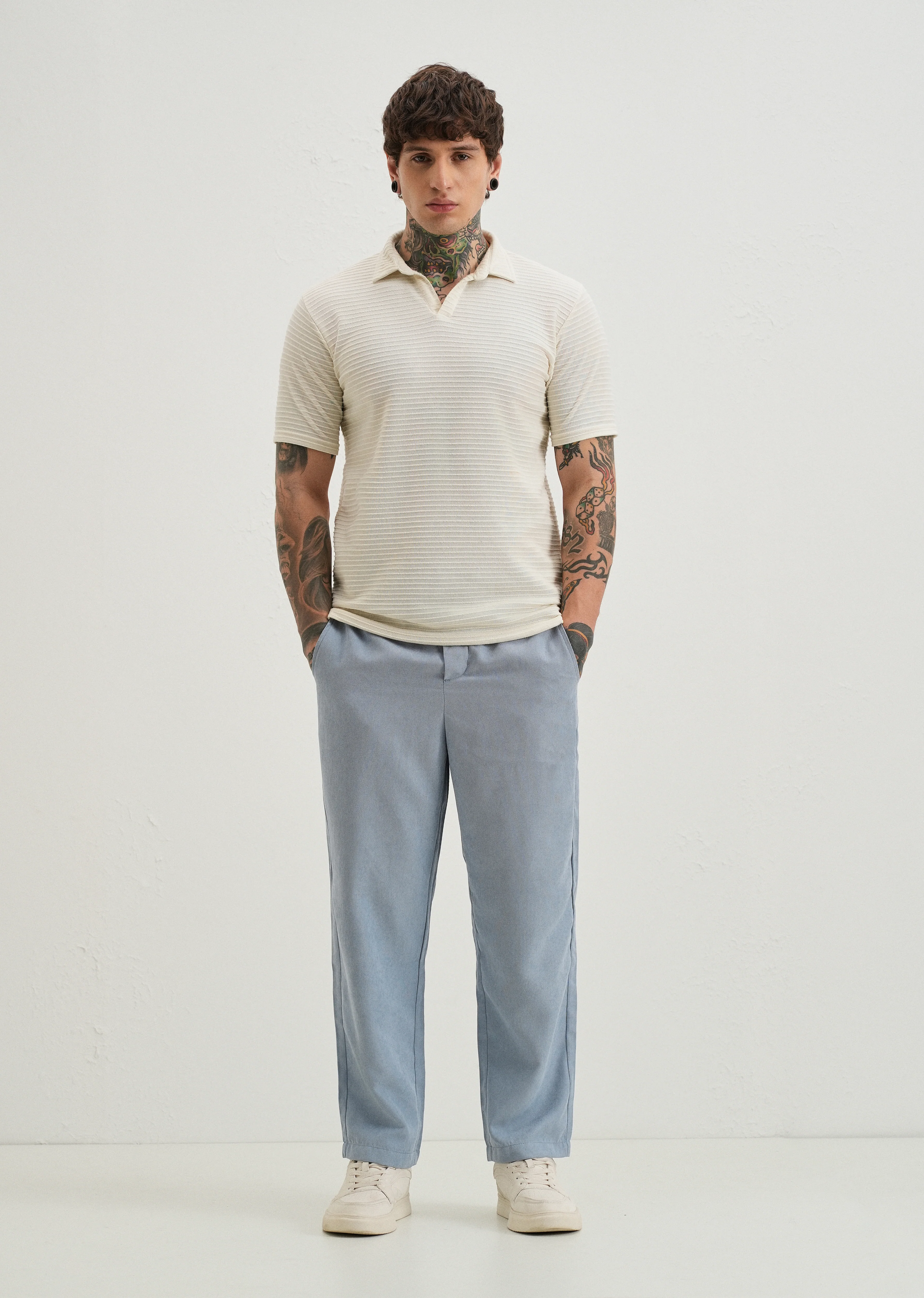 Light Blue Pin Stripe Corduroy Pant - Image 6
