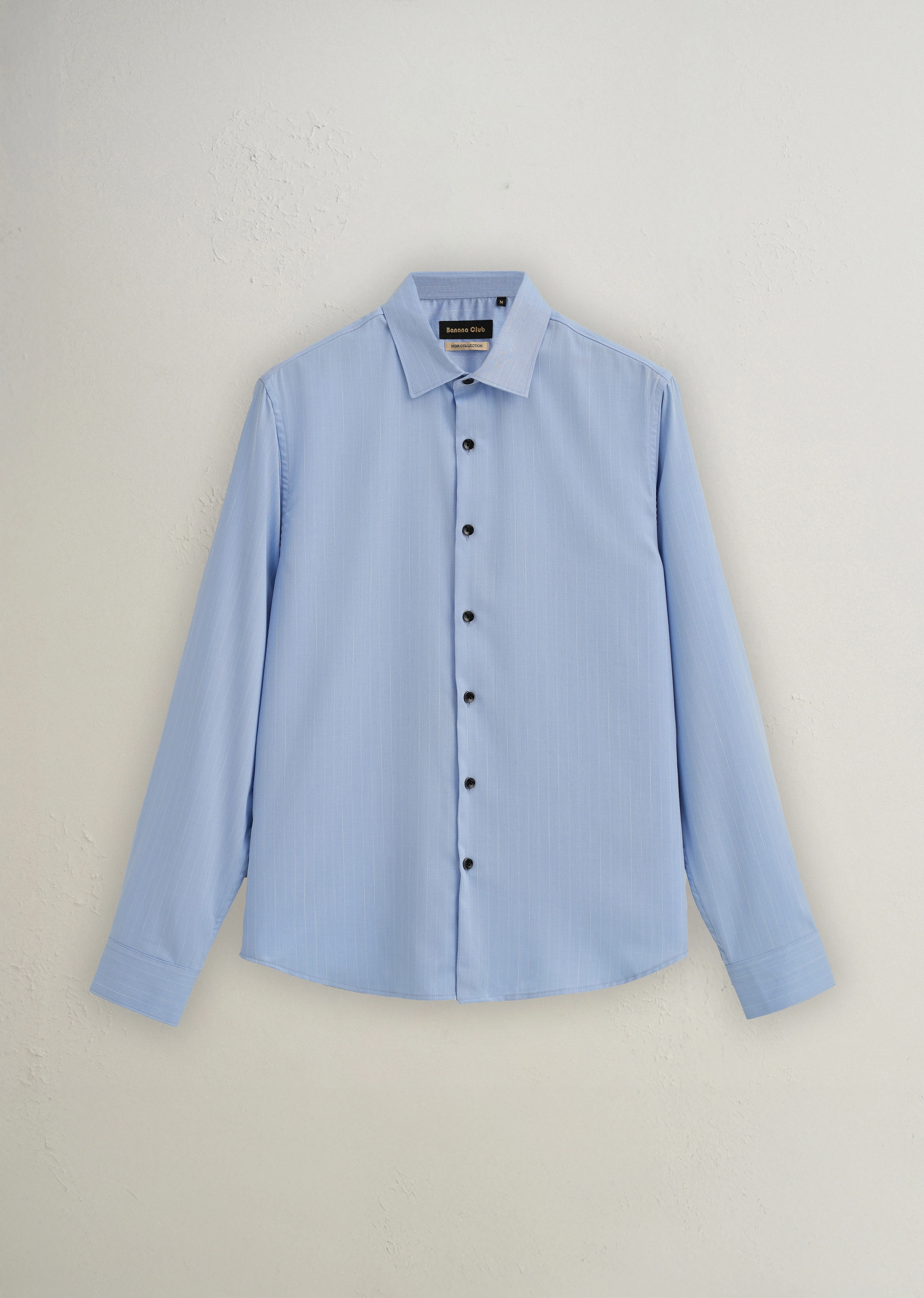 Light Blue Pin Striped Wrinkle Free Shirt - Image 2