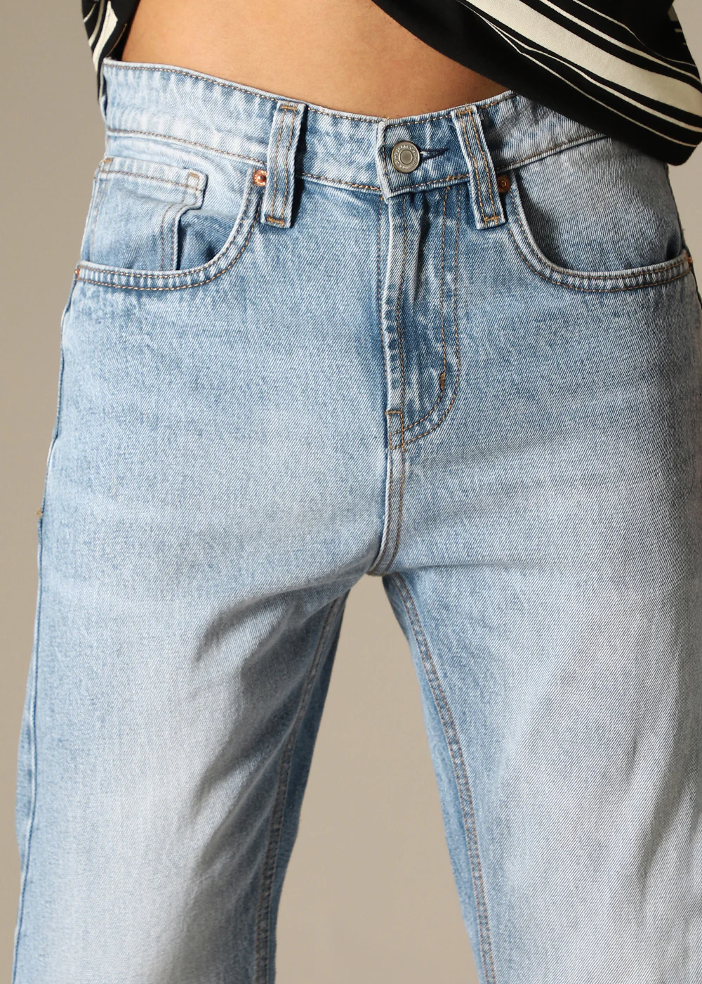 Light Blue Relaxed Fit Denim - Image 2
