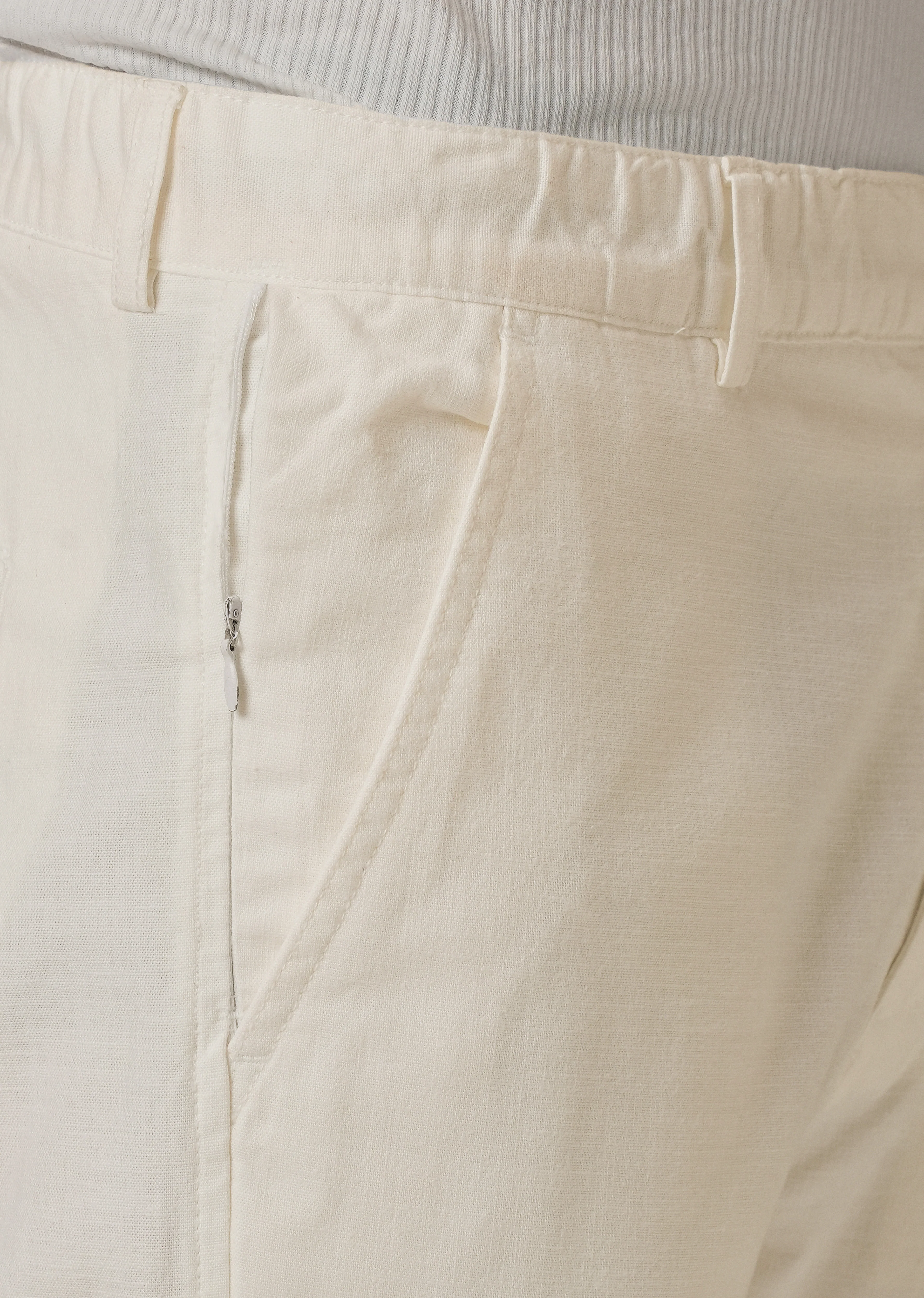Light Cream Cotton Trouser - Image 5