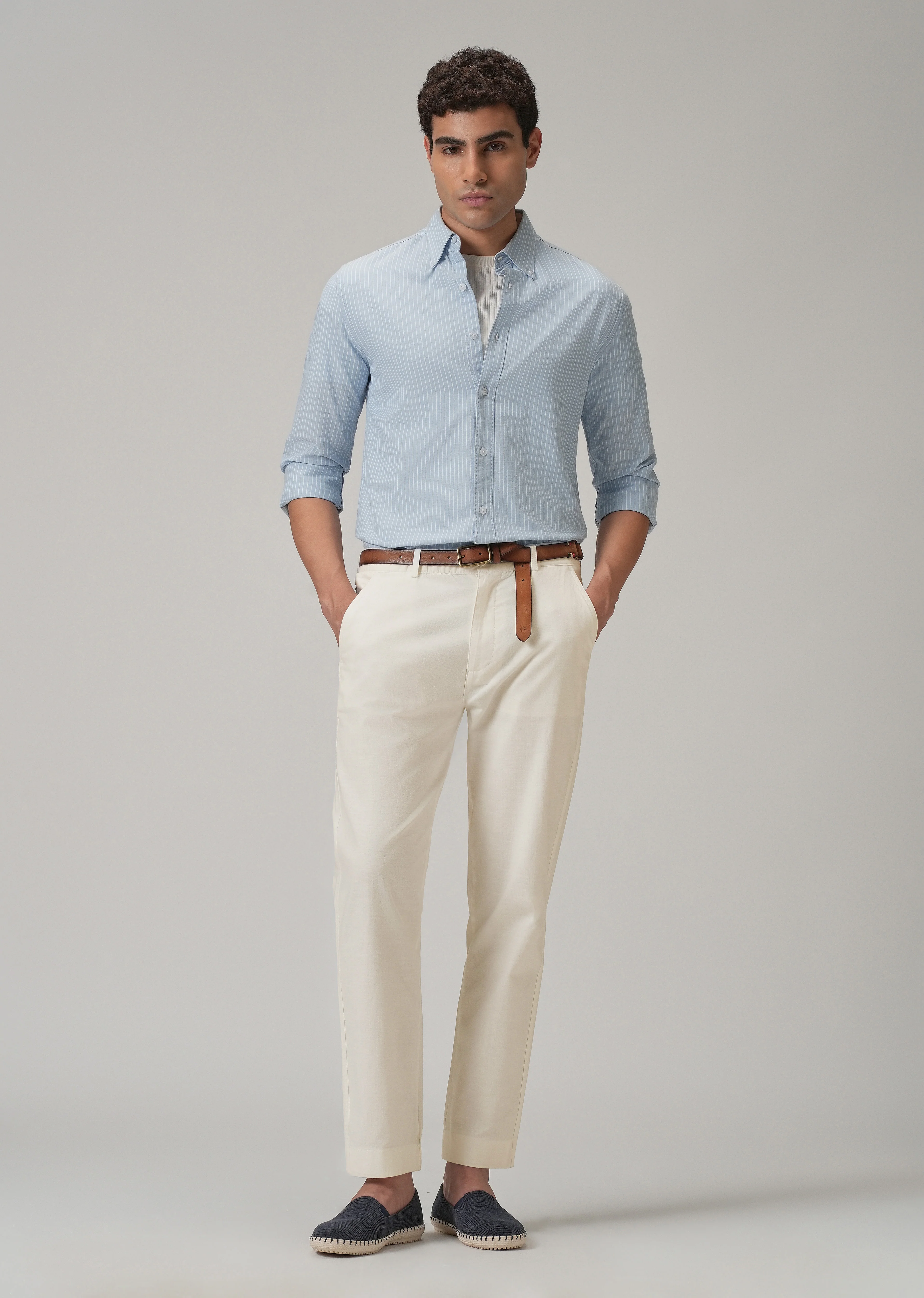 Light Cream Cotton Trouser - Image 6