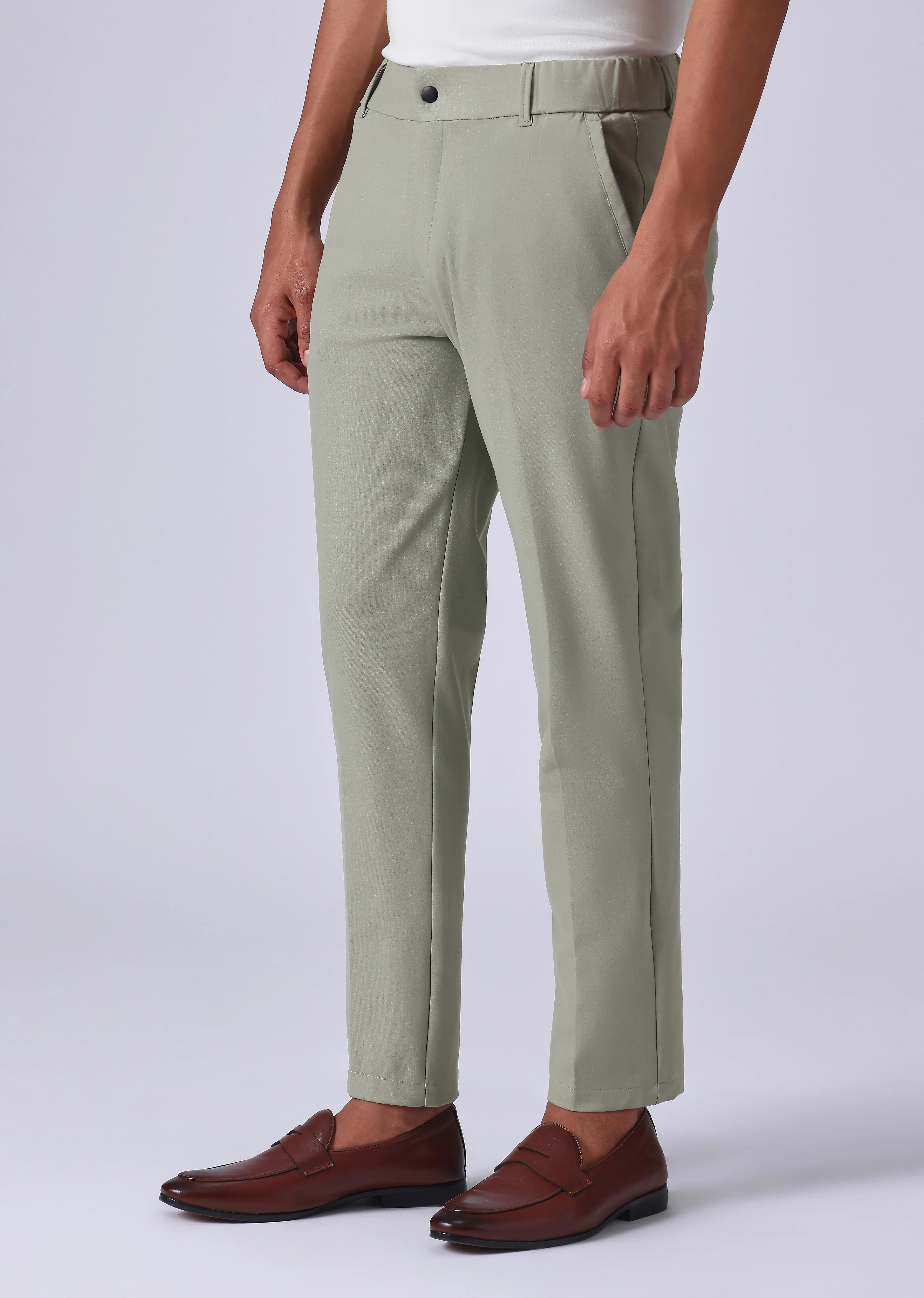Light Green 8 Way Stretch Trousers - Image 4