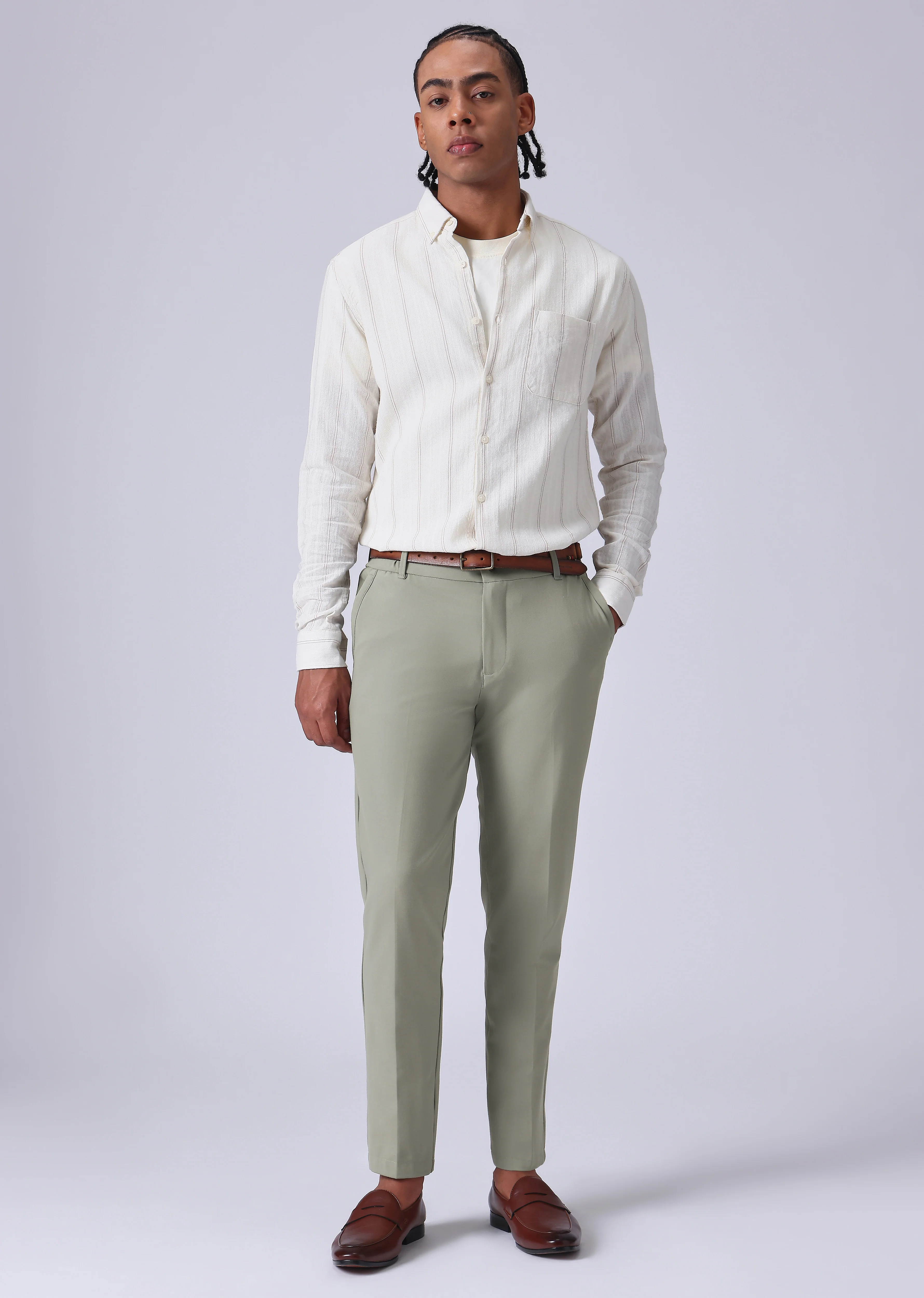 Light Green 8 Way Stretch Trousers - Image 6