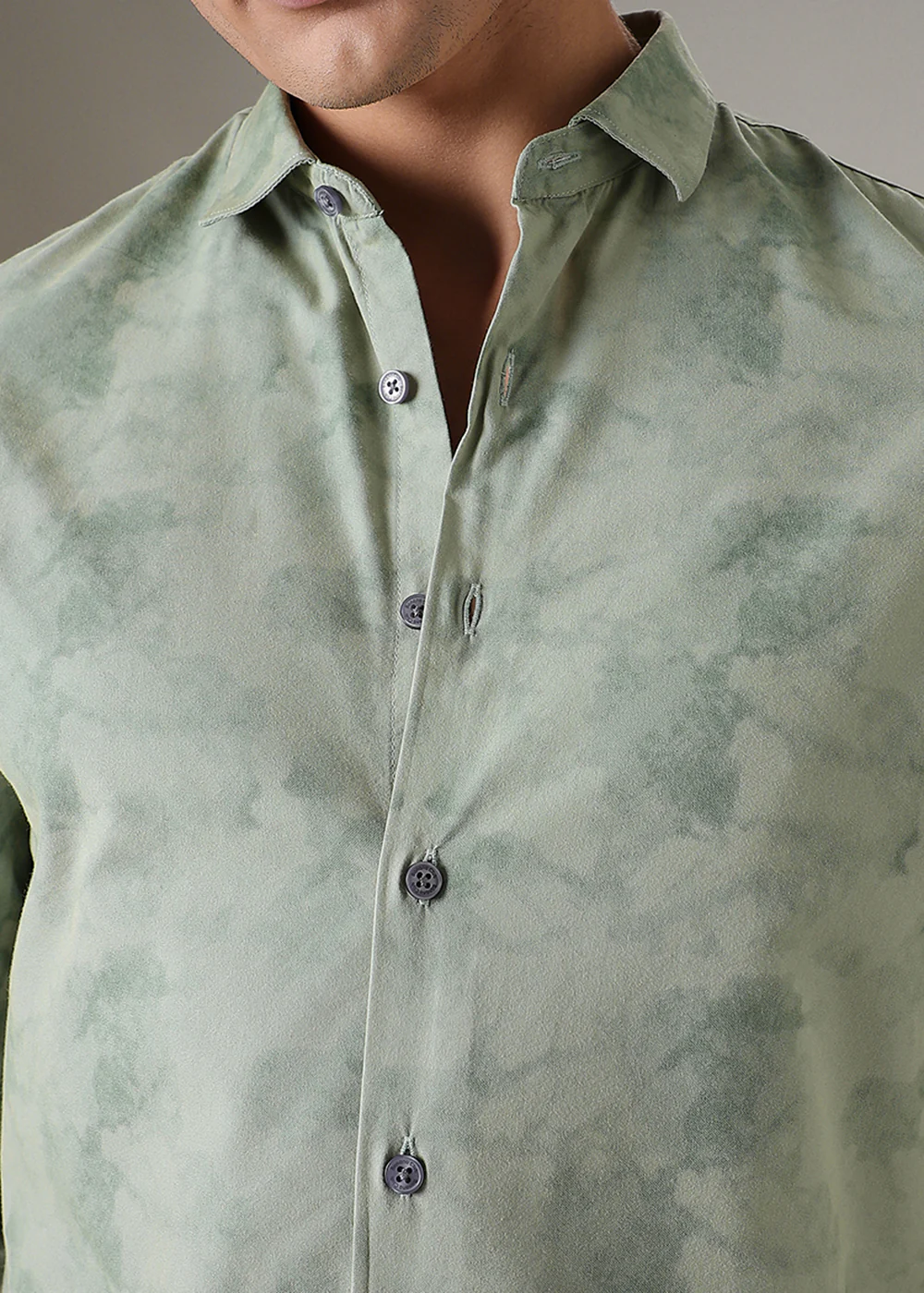 Light Green Printed Shirt - Image 2