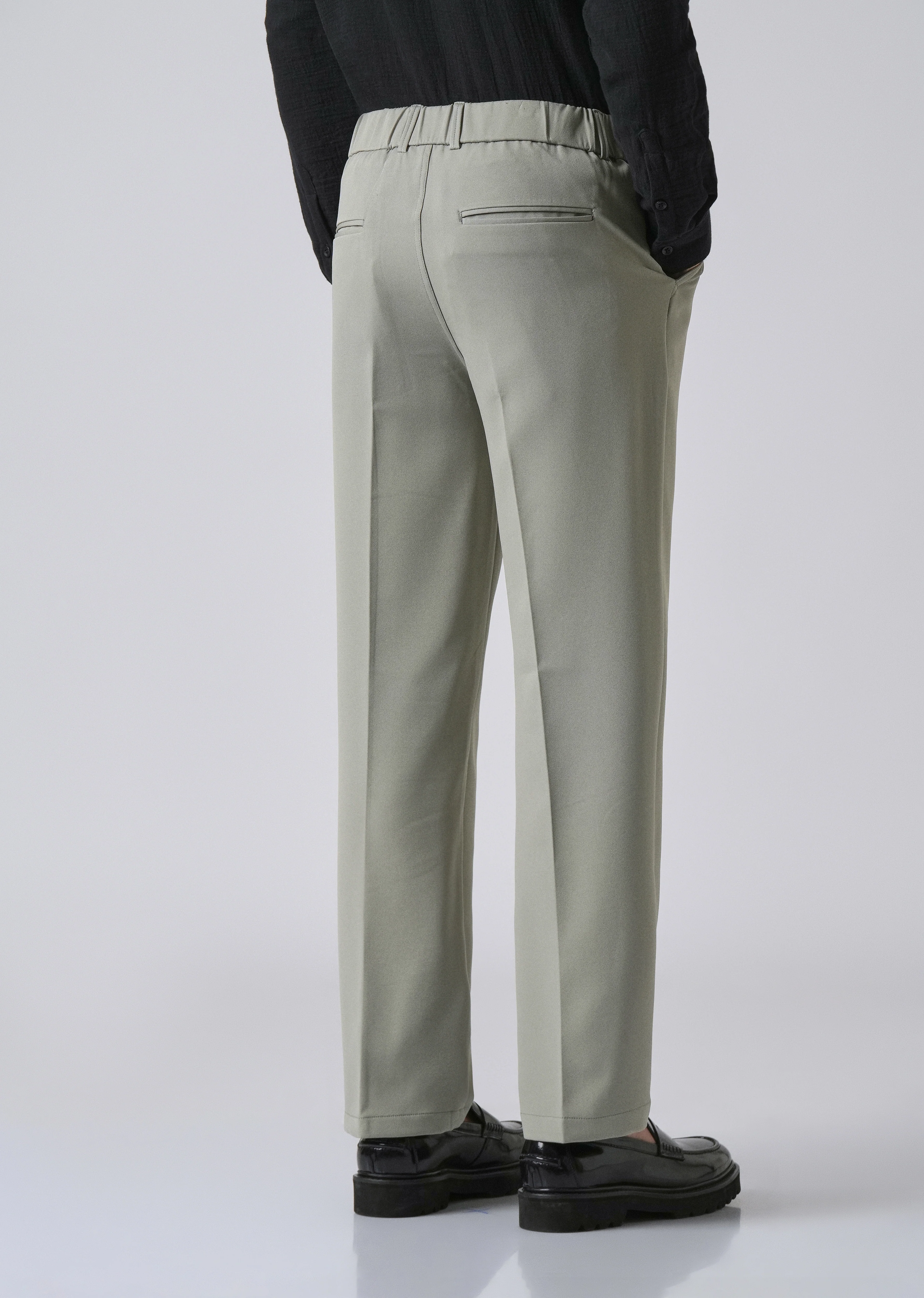 Light Green Relaxed Fit Trousers - Image 2