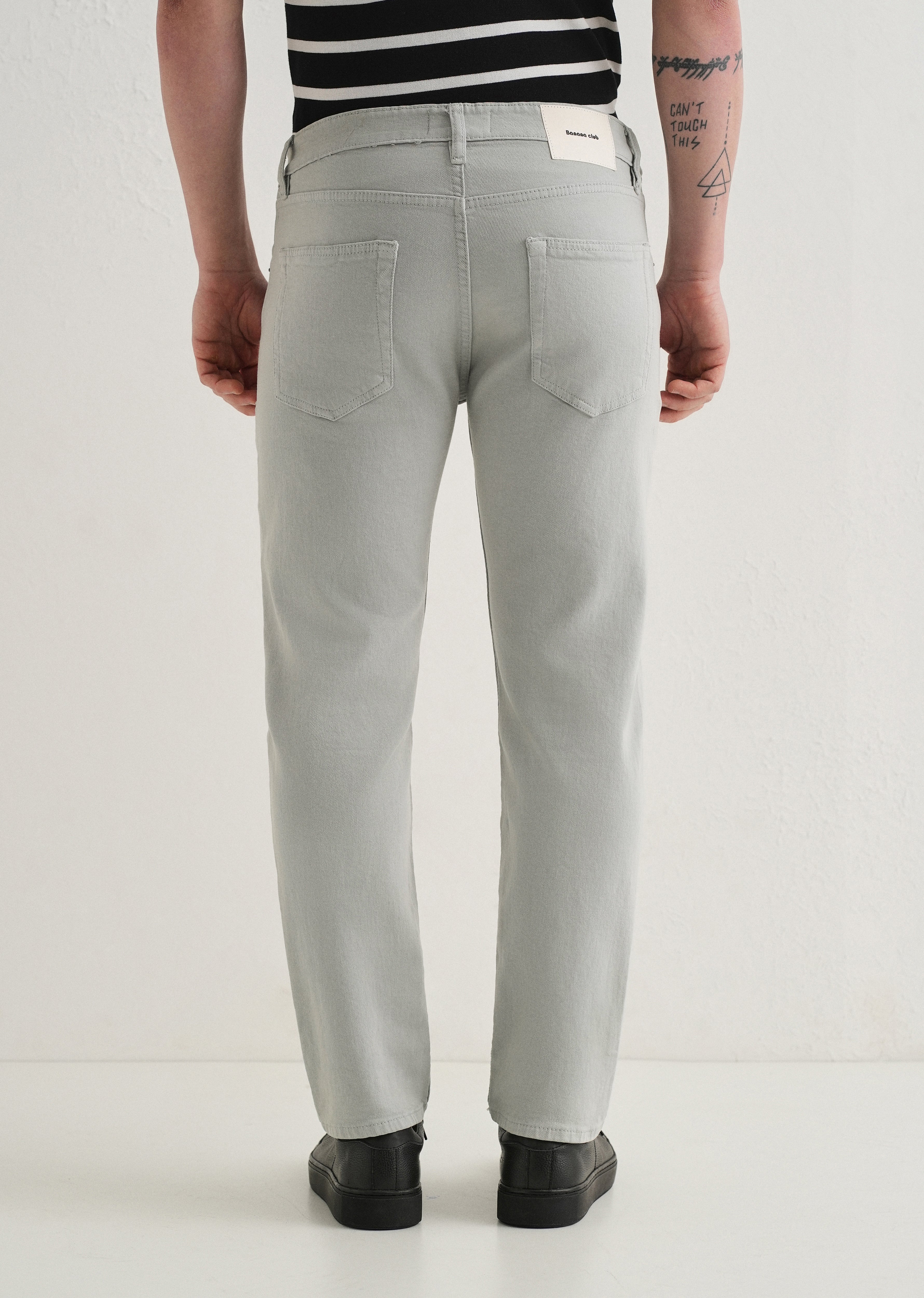 Light Grey Ankle Slim Fit Denim - Image 2