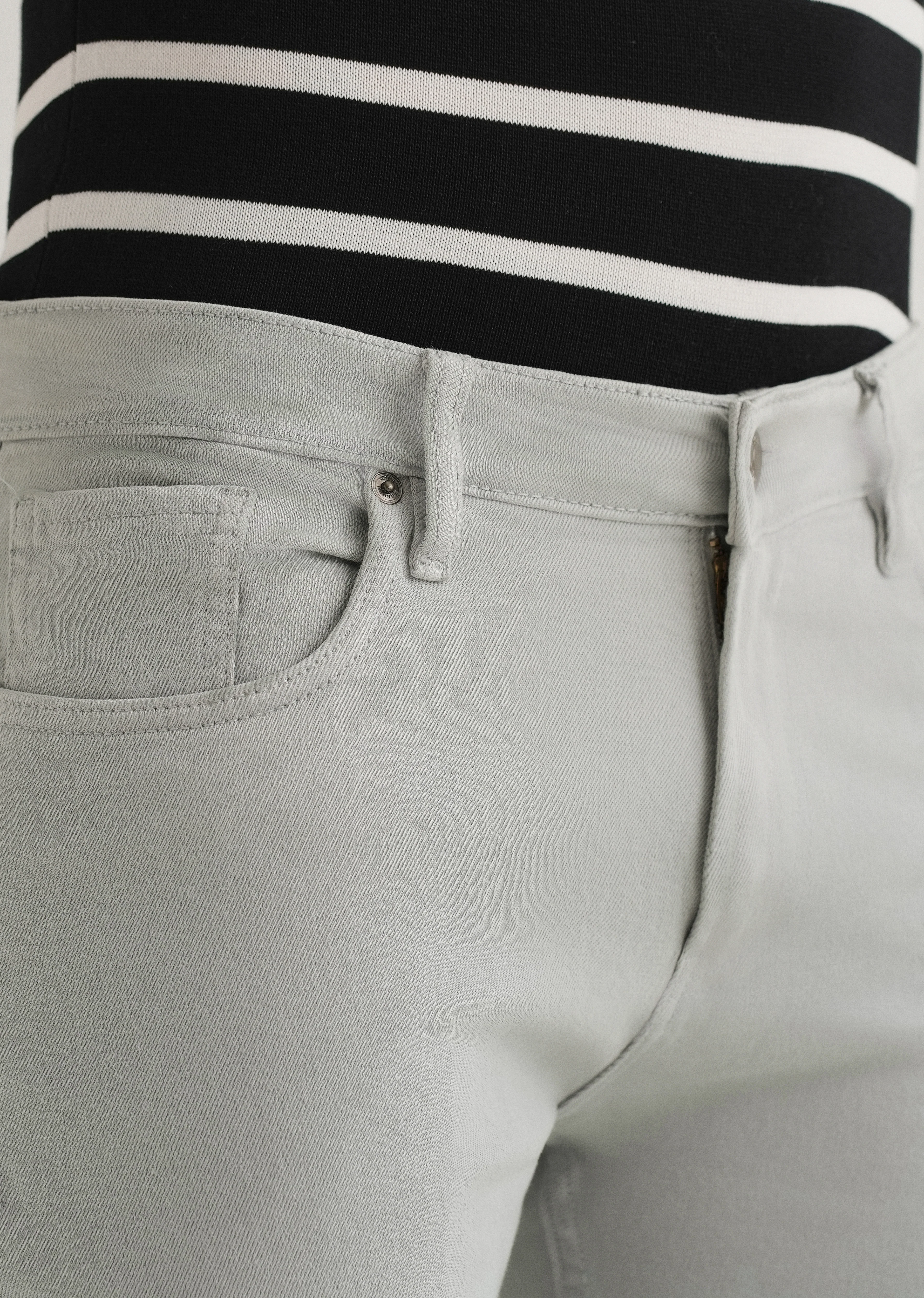 Light Grey Ankle Slim Fit Denim - Image 5