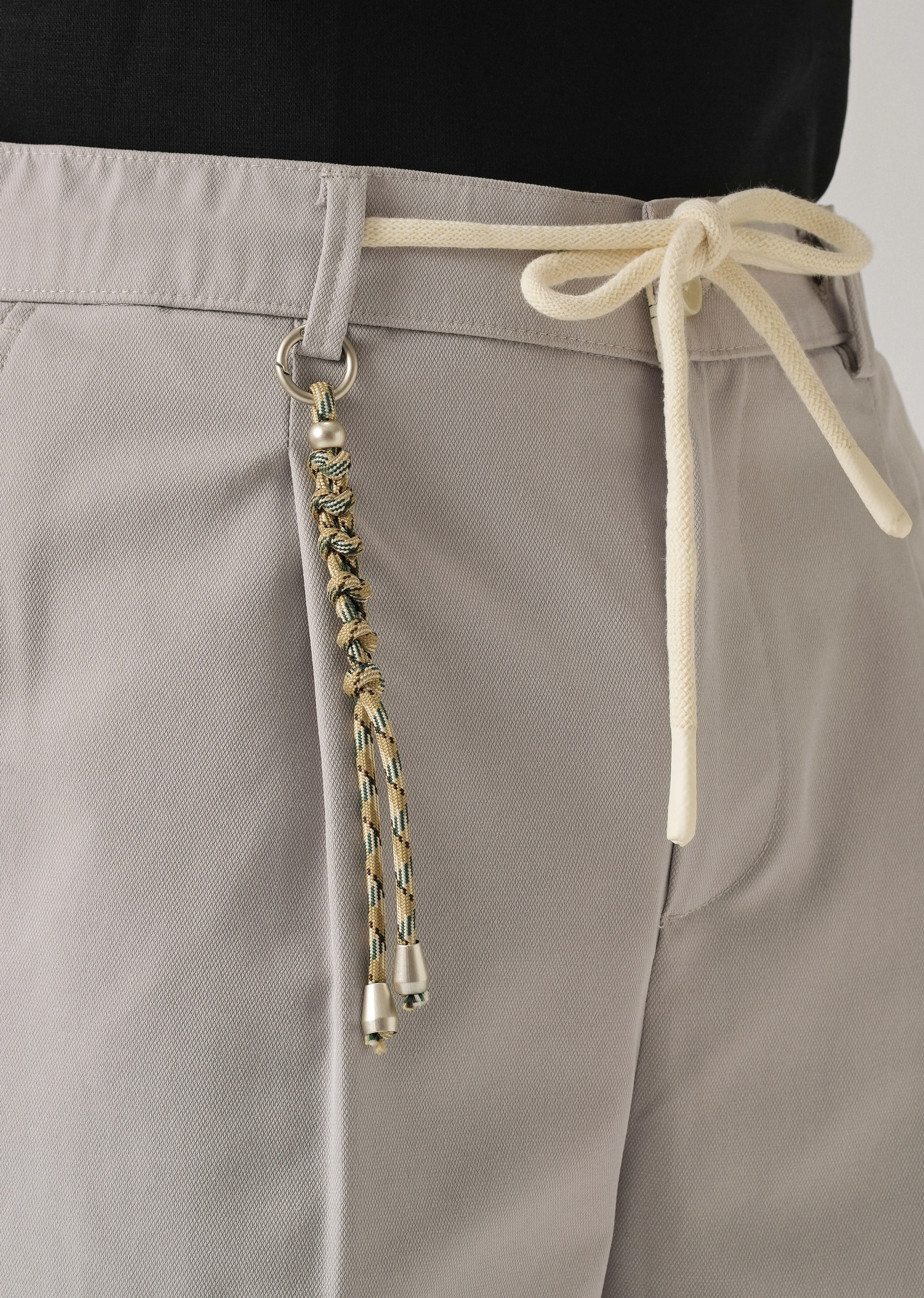 Light Grey Pleated Drawstring Pant - Image 5
