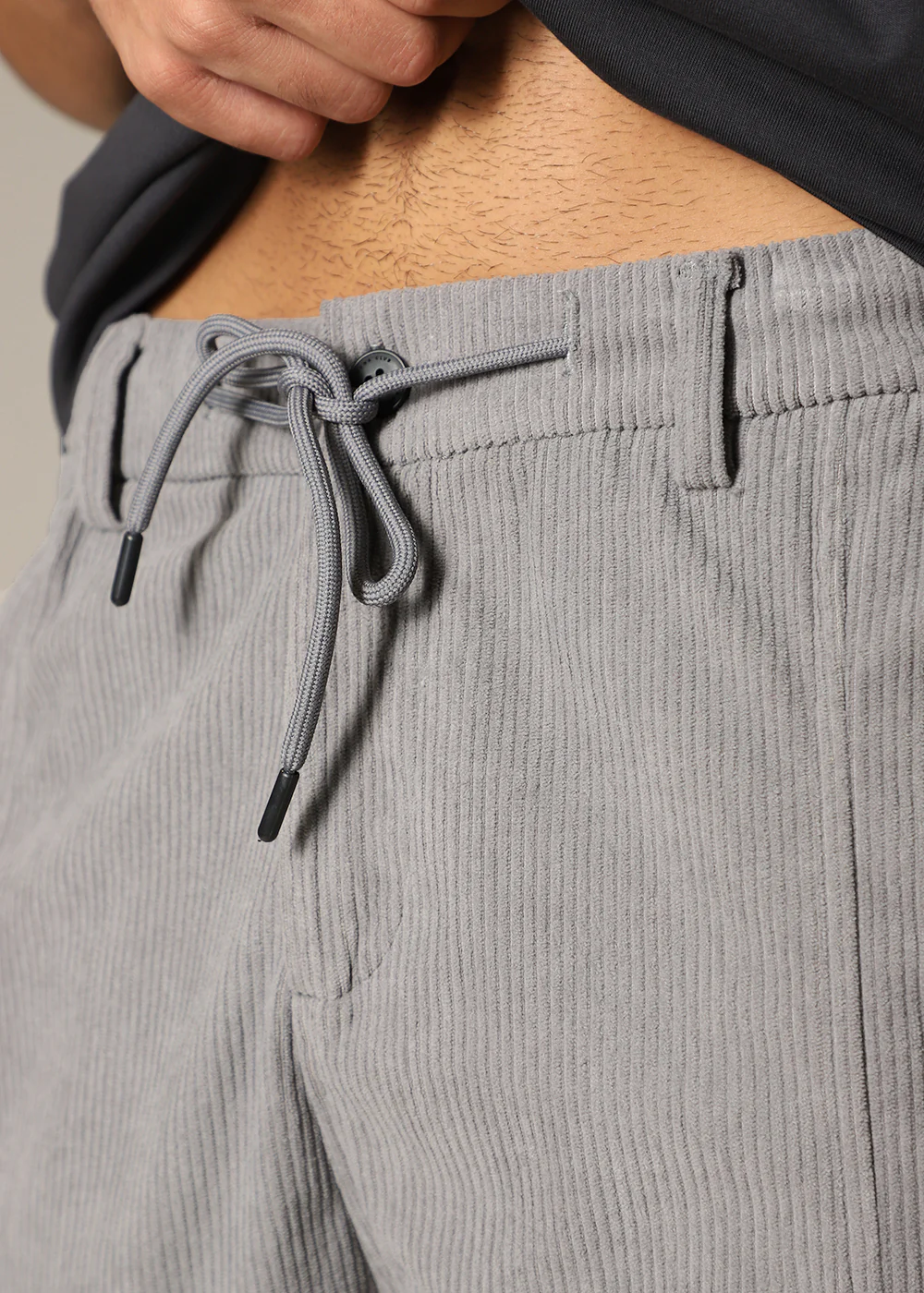 Light Grey Pocket Cargo Corduroy Pant - Image 2