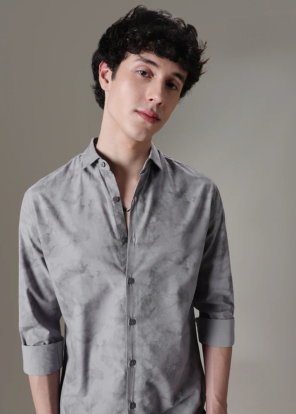 Light Grey Printed Shirt - Image 5