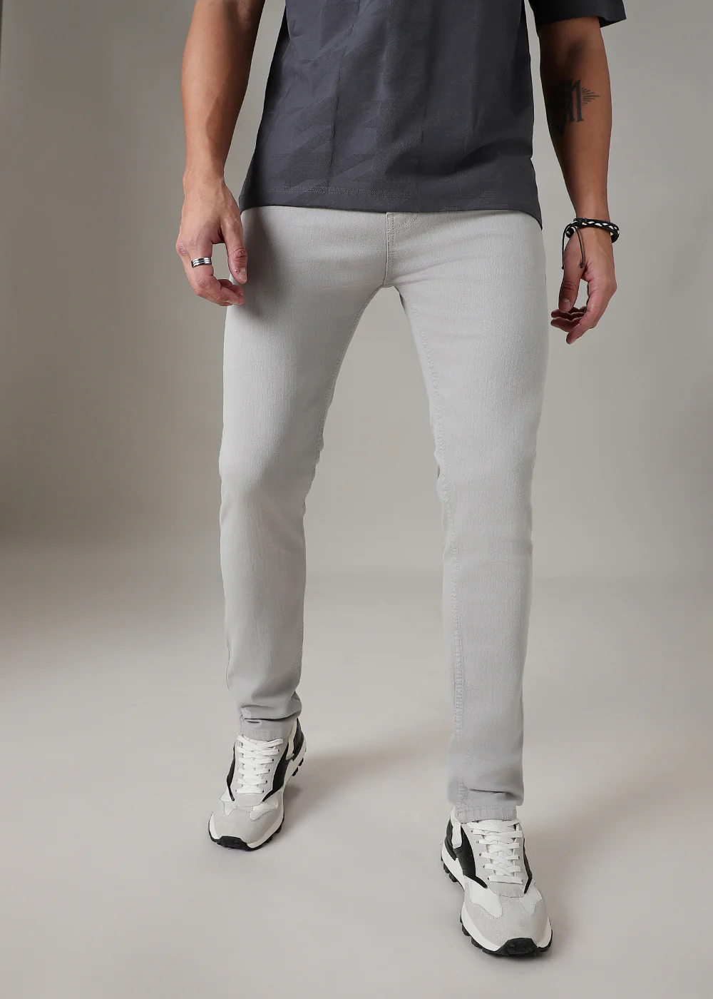 Light Grey Slim Fit Denim - Image 3