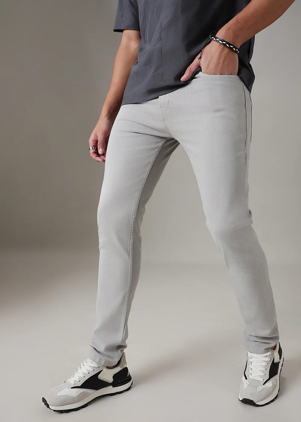 Light Grey Slim Fit Denim - Image 5