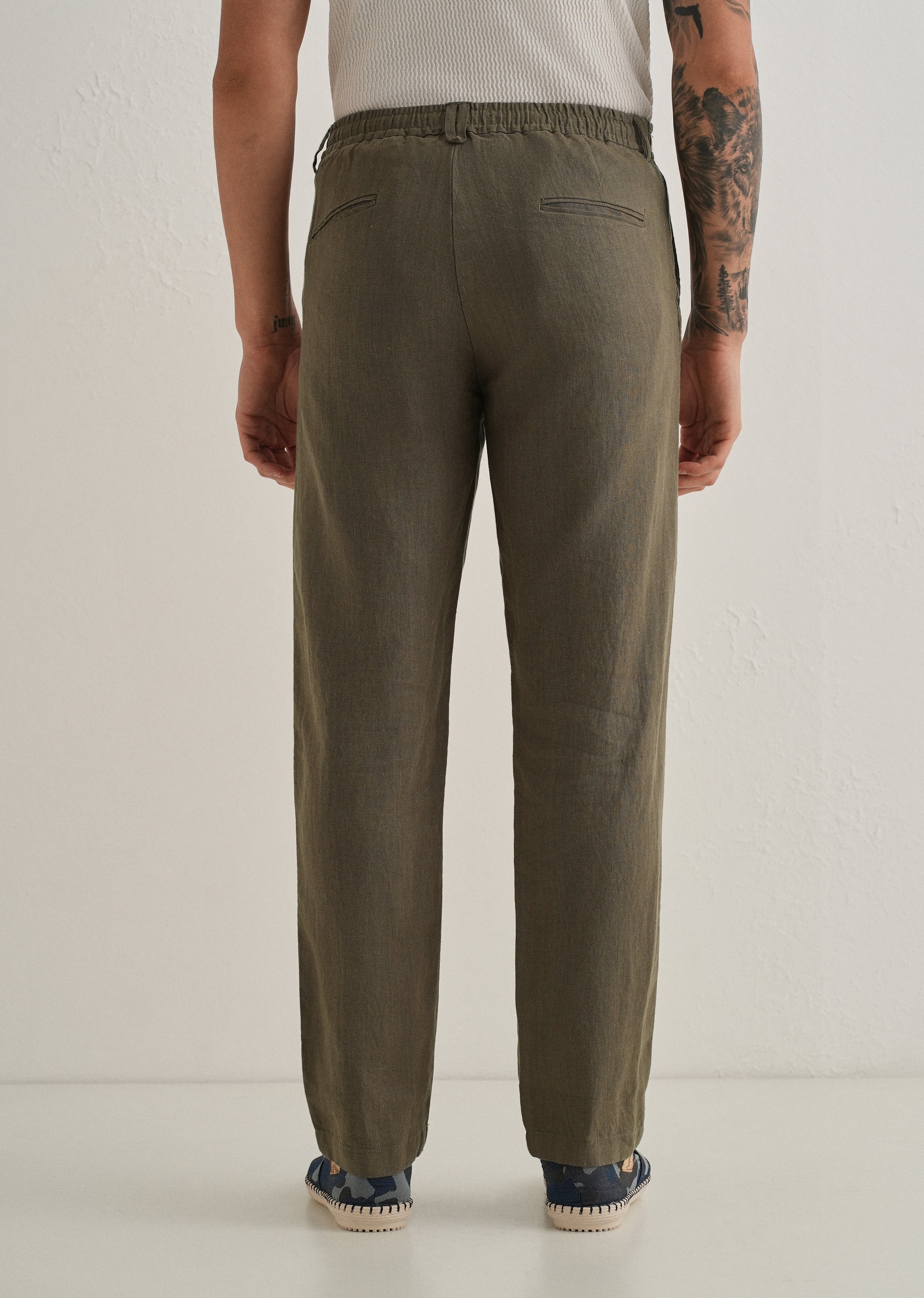 Light Olive Linen Pant - Image 2