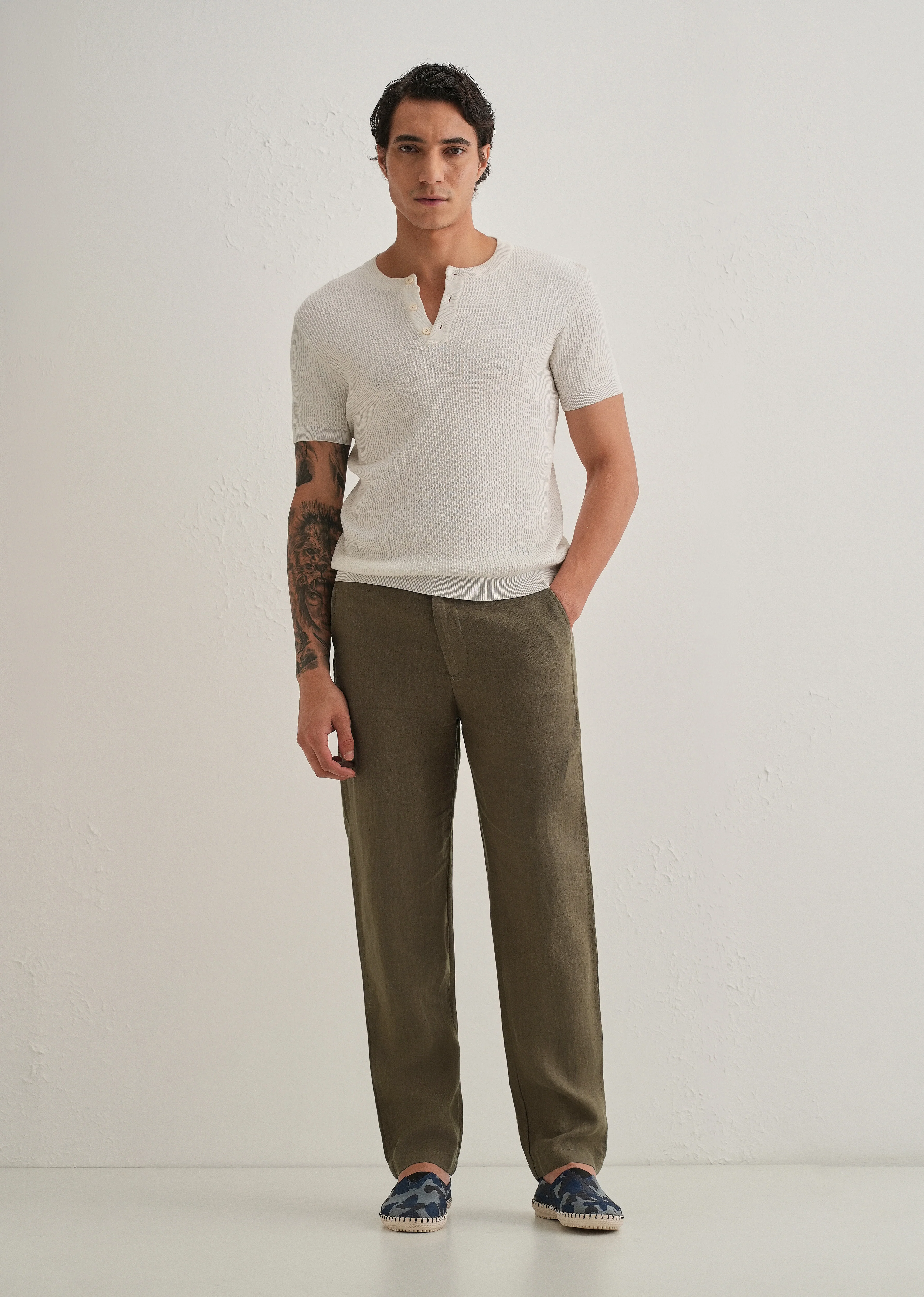 Light Olive Linen Pant - Image 6