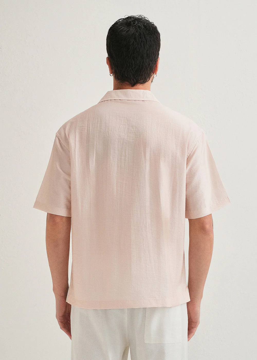 Light Pink Palm Placement Print Shirt - Image 2