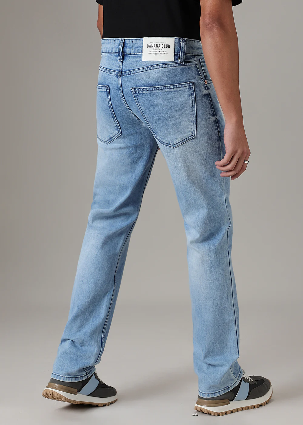 Light Wash Blue Straight Fit Denim - Image 4
